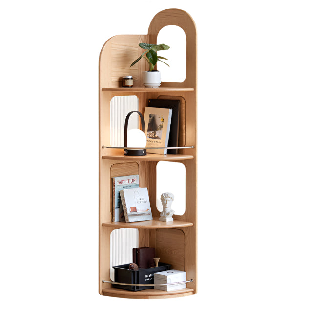 Oak, Ash Solid Wood Corner Bookshelf