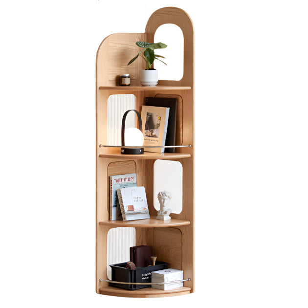 Oak, Ash Solid Wood Corner Bookshelf