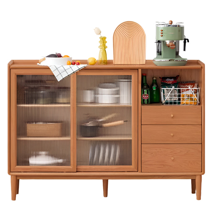 Cherry Solid Wood Ancient Style Ultra Thin Side Cabinet