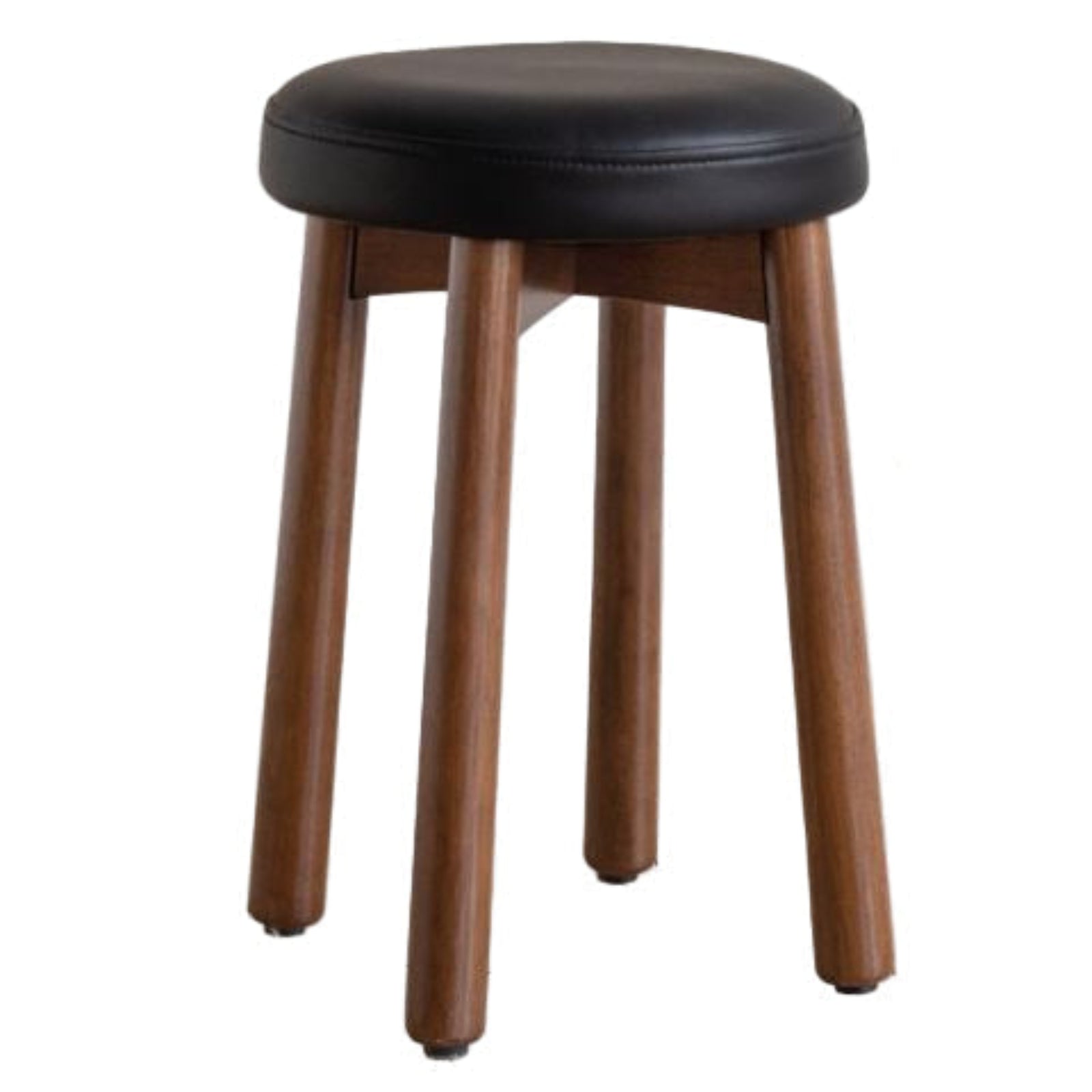 Solid Rubberwood Modern Soft Makeup Stool