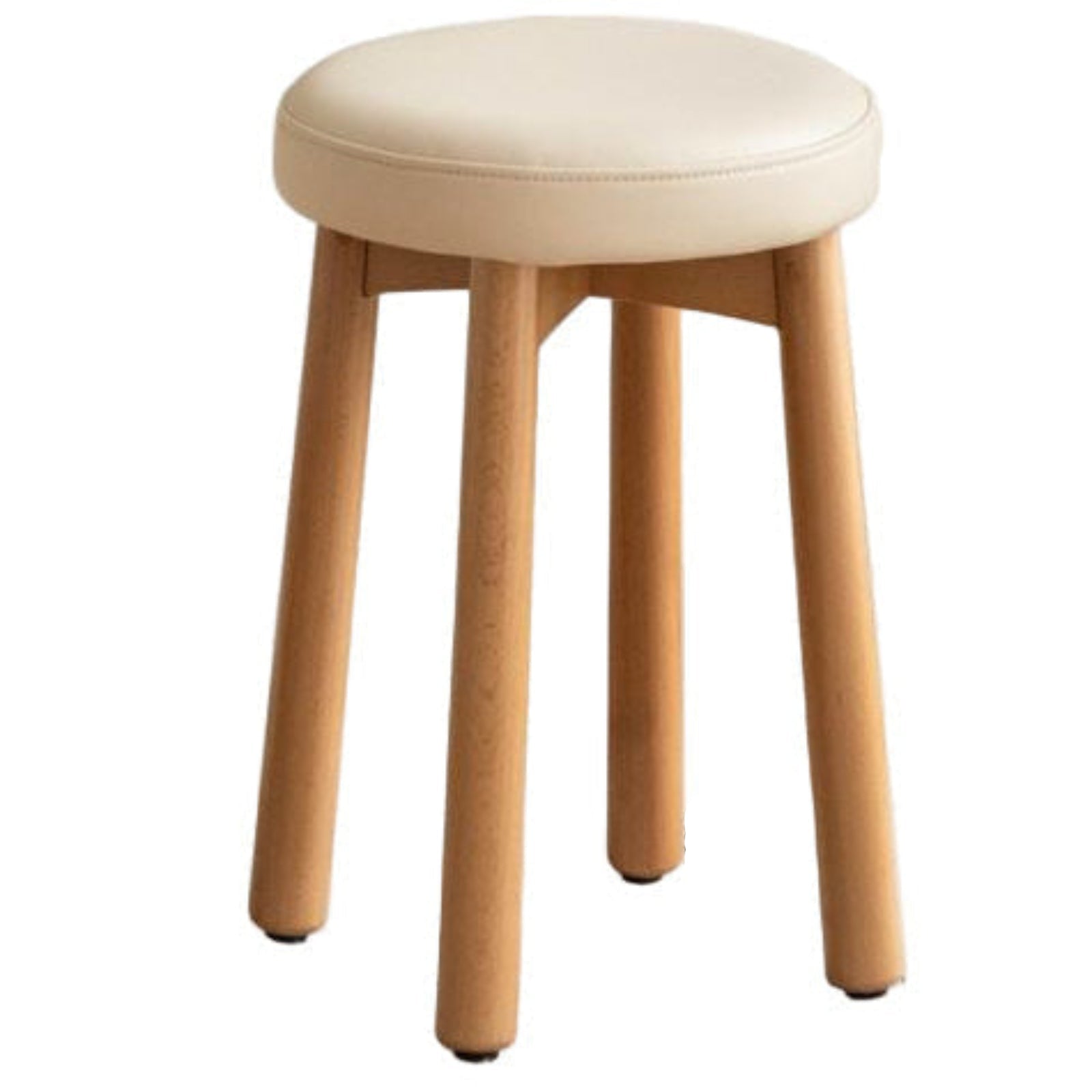 Solid Rubberwood Modern Soft Makeup Stool