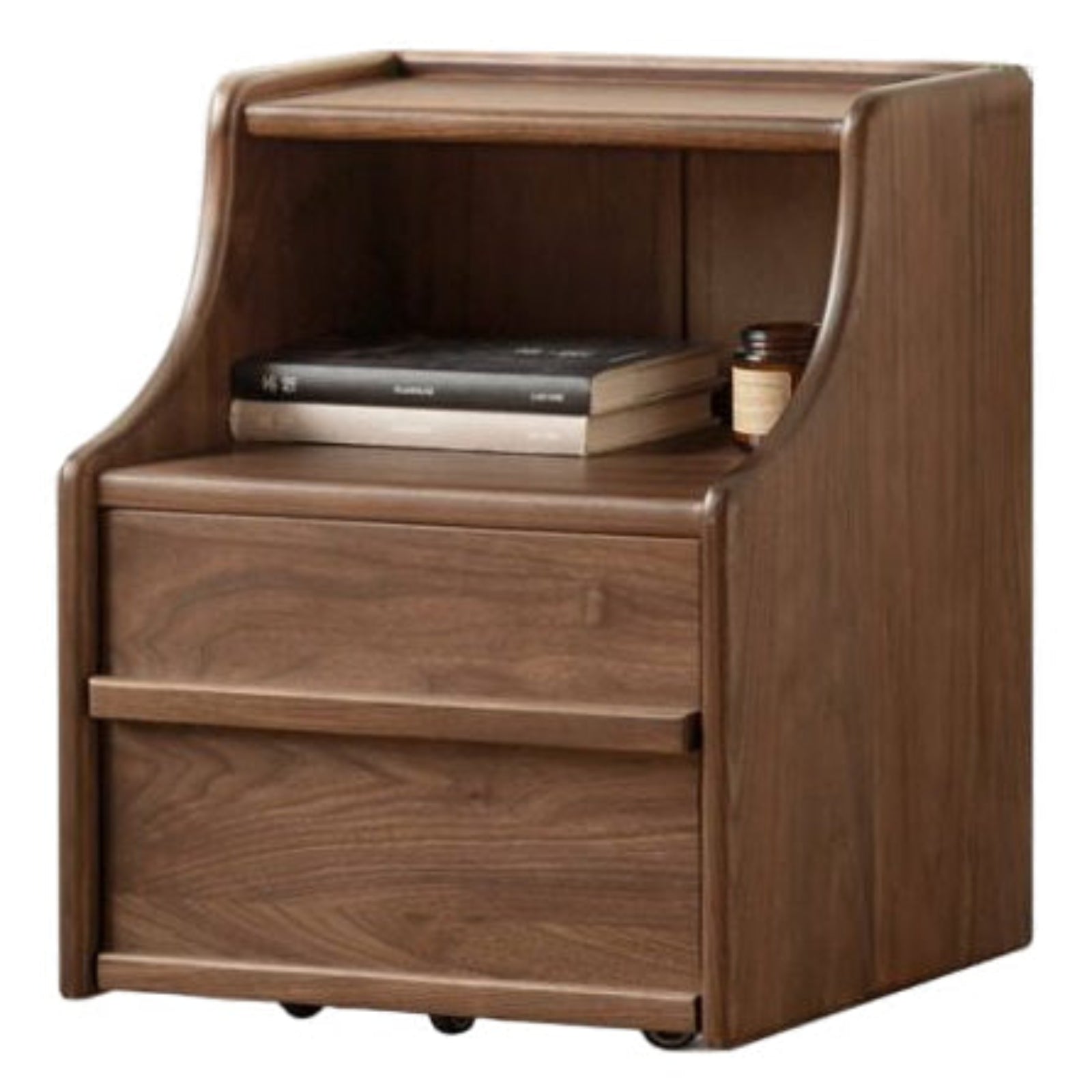 Black Walnut Solid Wood Italian Light Luxury Nightstand