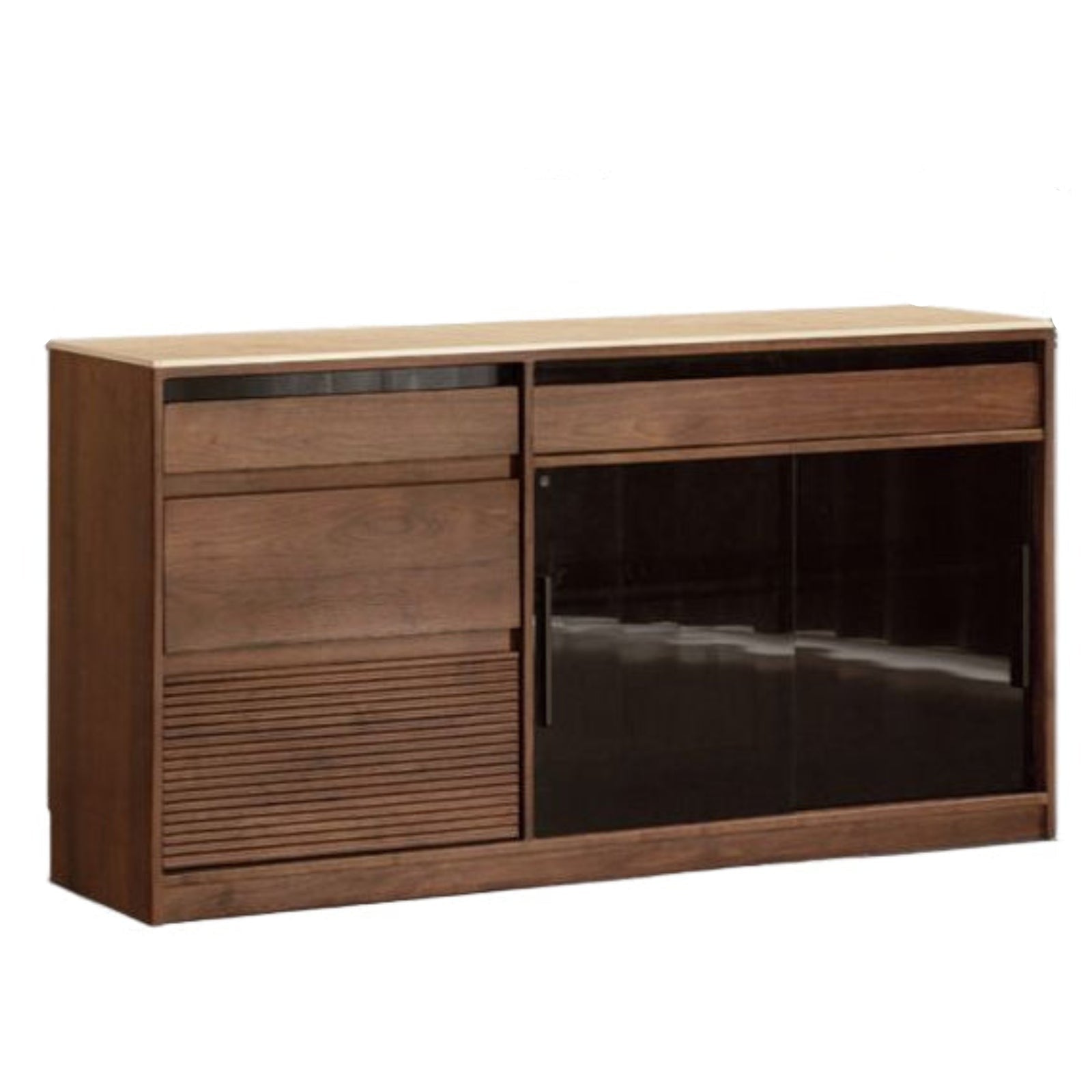 Black Walnut Solid Wood Rock Plate Wine Sideboard