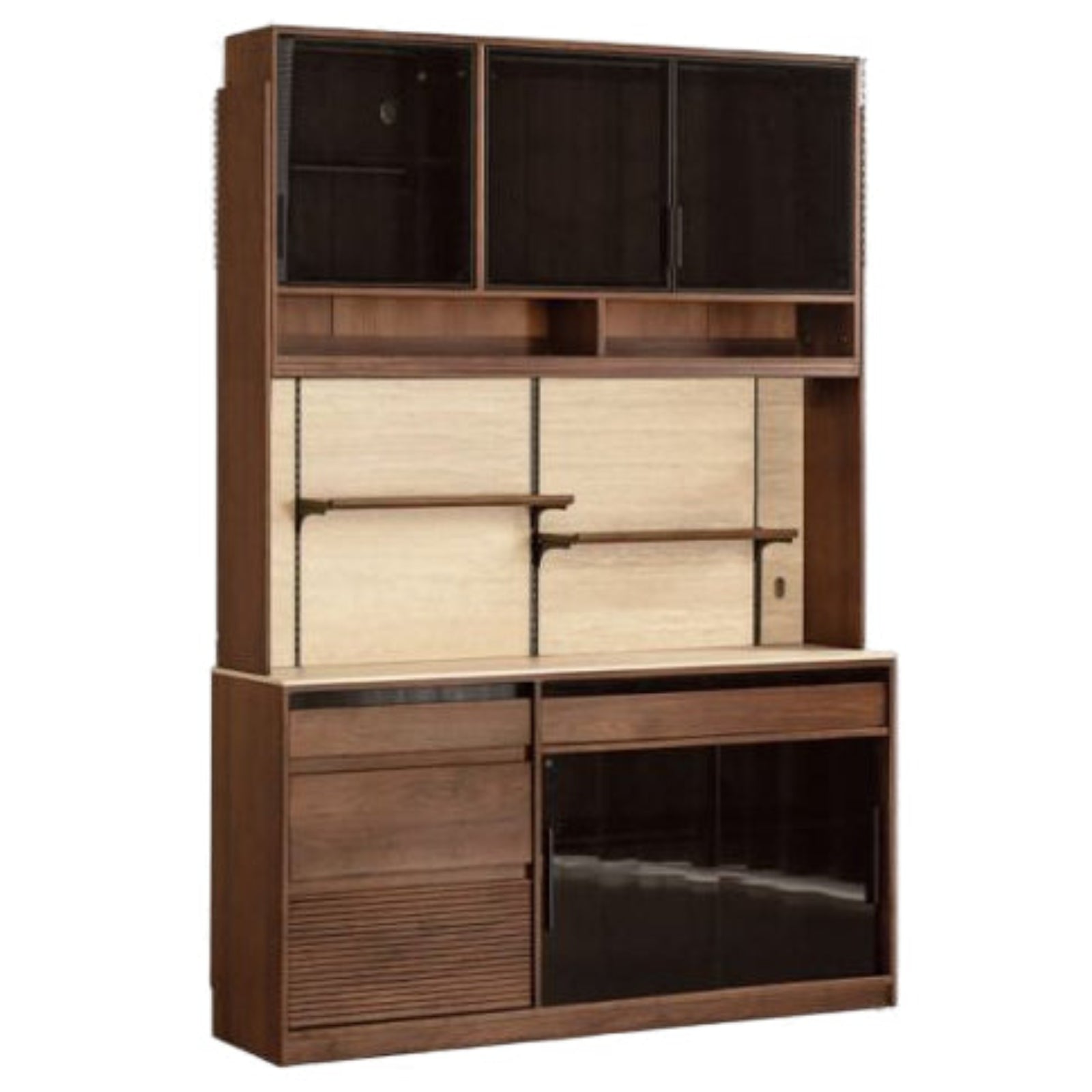 Black Walnut Solid Wood Rock Plate Wine Sideboard