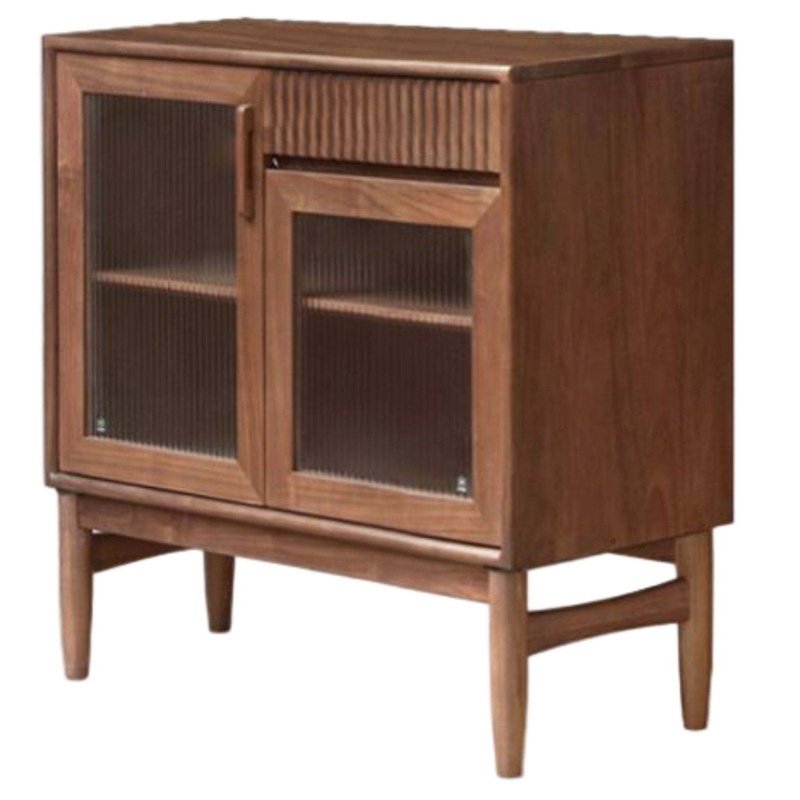 Black Walnut, Oak, South American Walnut Light Luxury Tableside Cabinet