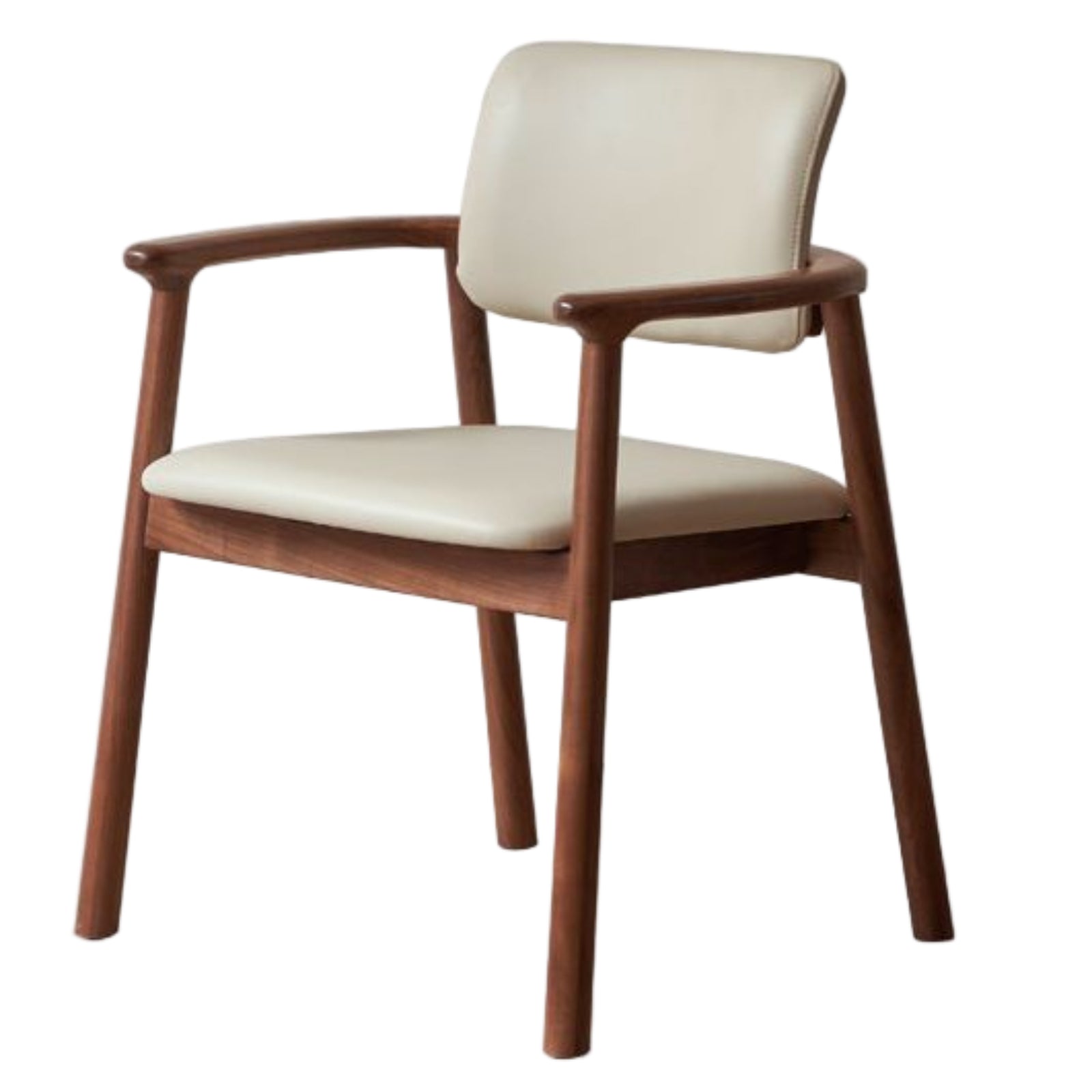 Black Walnut Solid Wood Dining Chair with Backrest