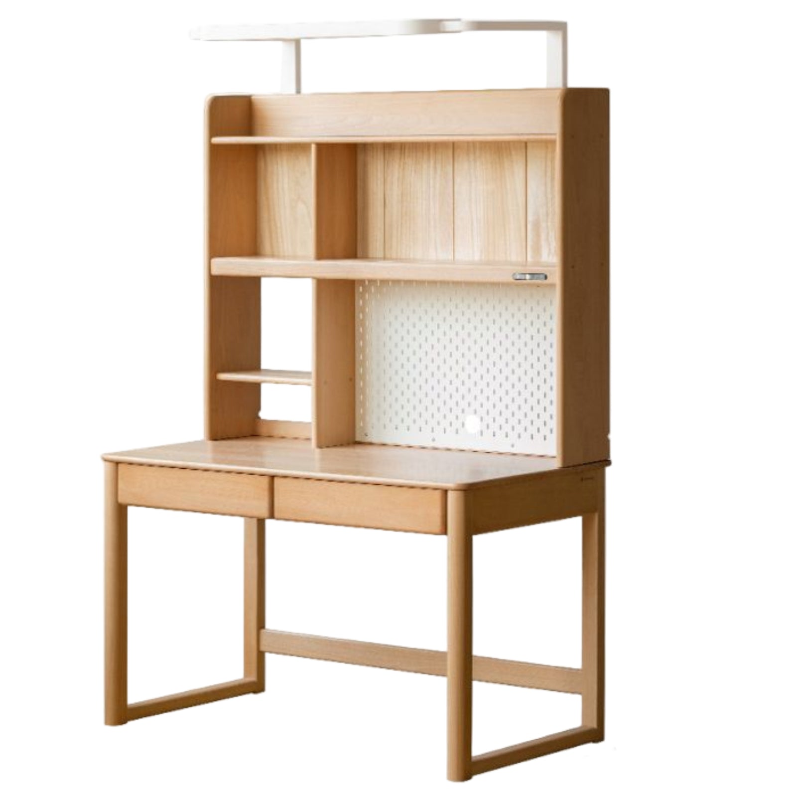 Beech Solid Wood Bookshelf Integrated Сhildren's Learning Desk