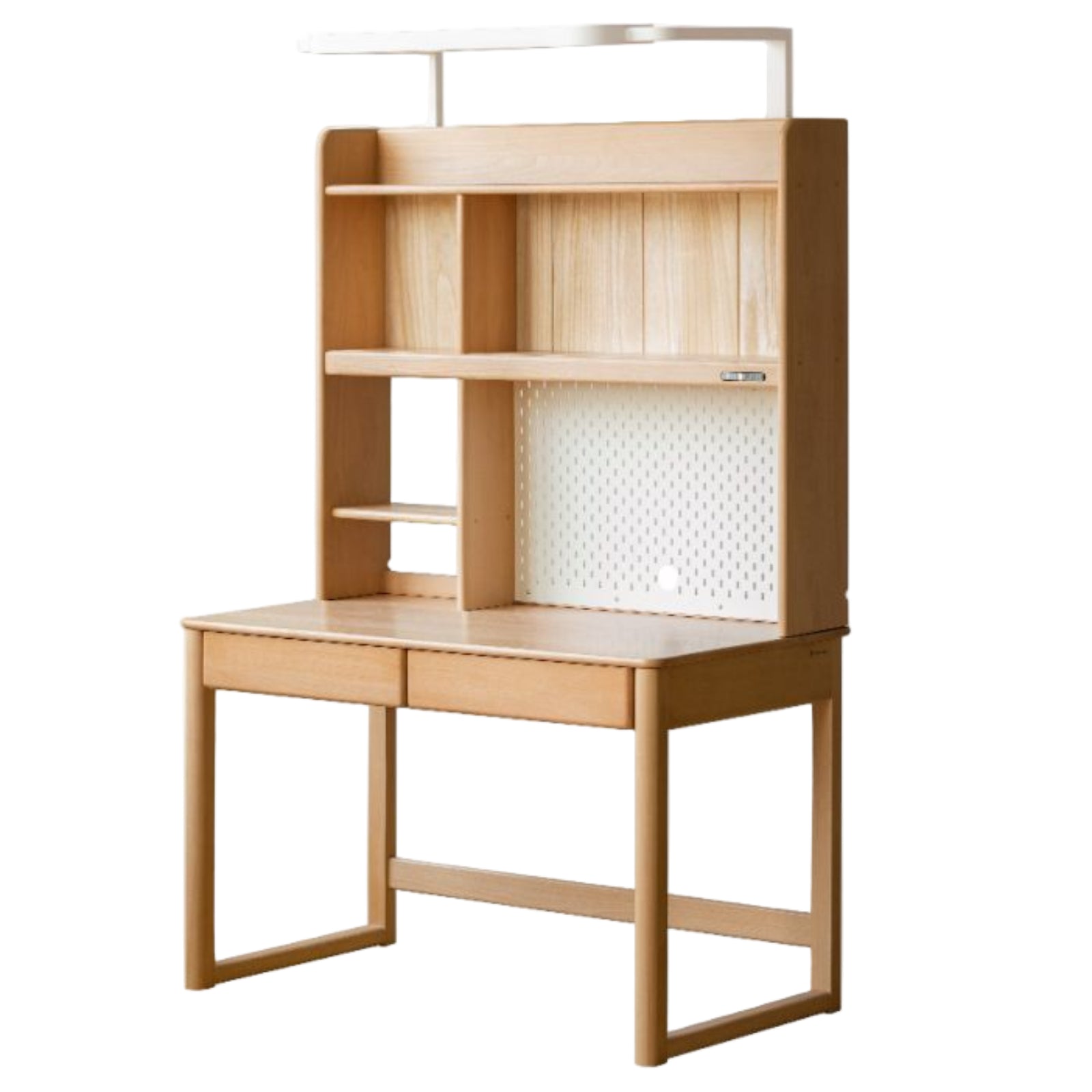 Beech Solid Wood Bookshelf Integrated Сhildren's Learning Desk