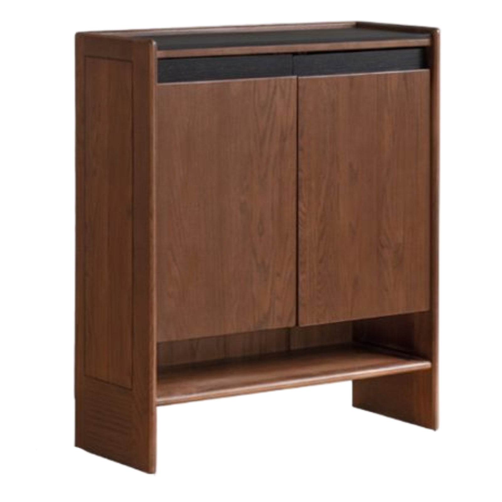 Black Walnut, Oak Solid Wood Italian Style Light Luxury Shoe Cabinet