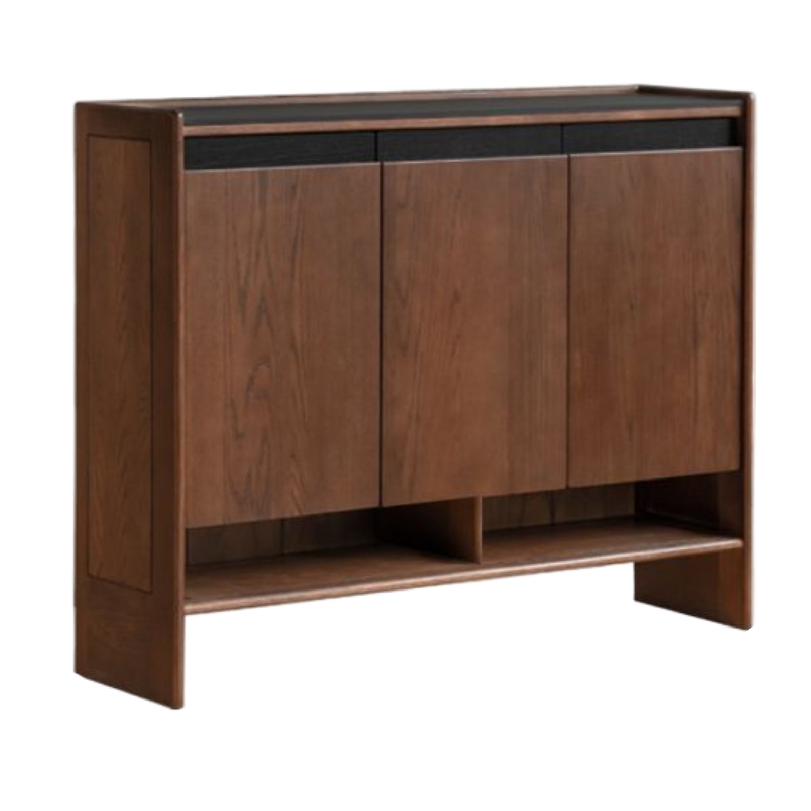 Black Walnut, Oak Solid Wood Italian Style Light Luxury Shoe Cabinet