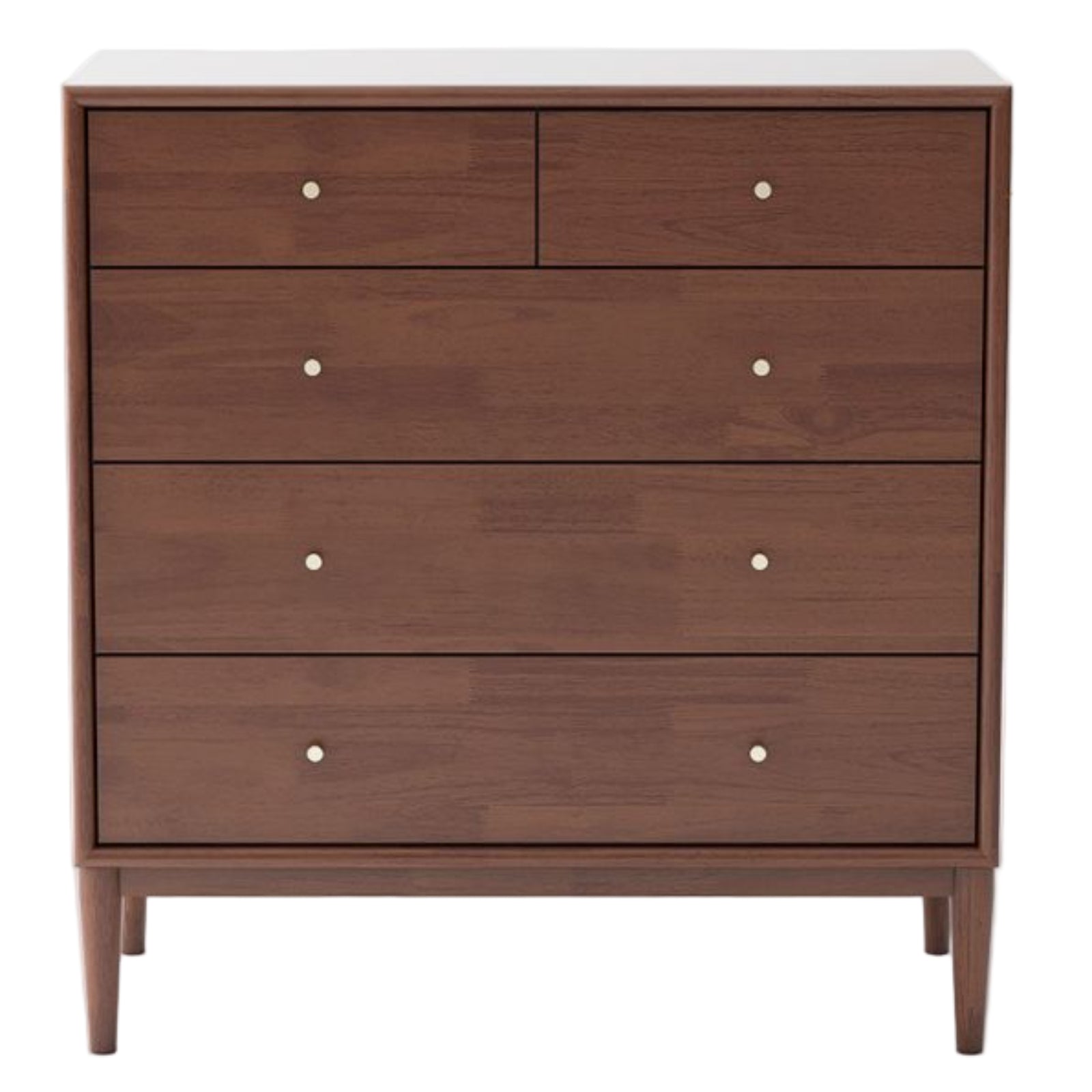 Oak, Solid Rubberwood Modern Minimalist Chest of Drawers