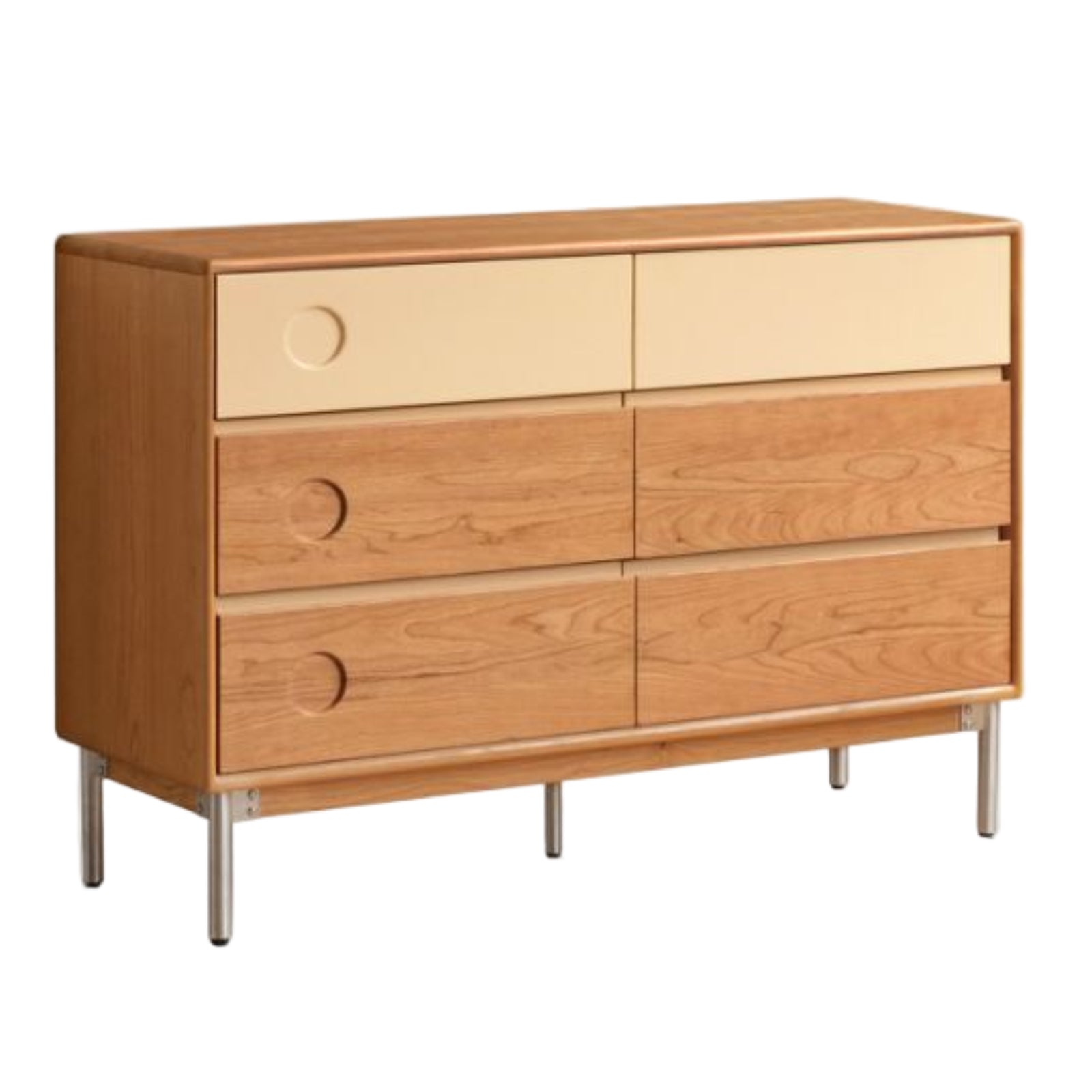 Cherry, Tulipwood Solid Wood Modern Minimalist Chest of Drawers