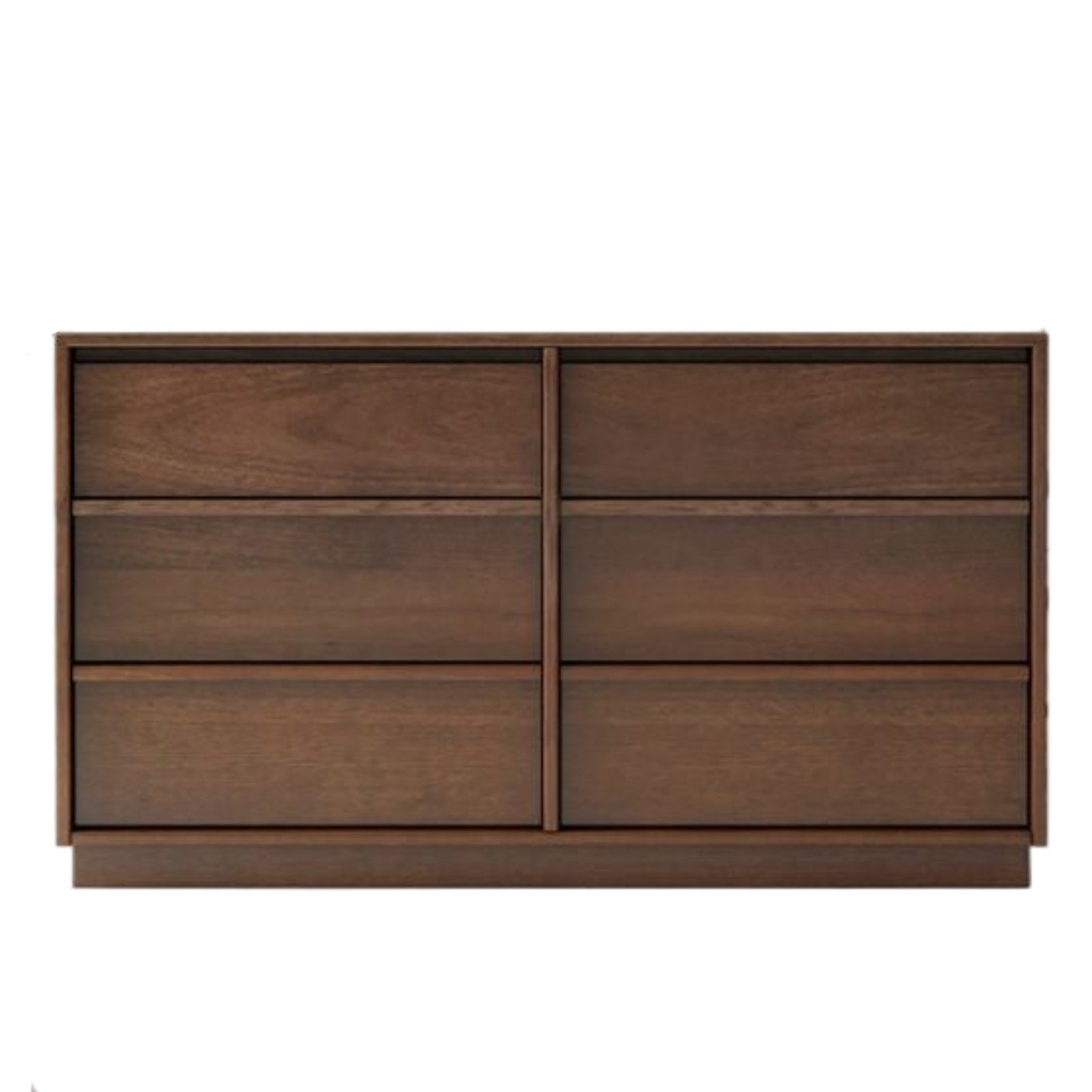 Black Walnut, Sandalwood, Oak Solid Wood Skeleton Line Chest of Drawers