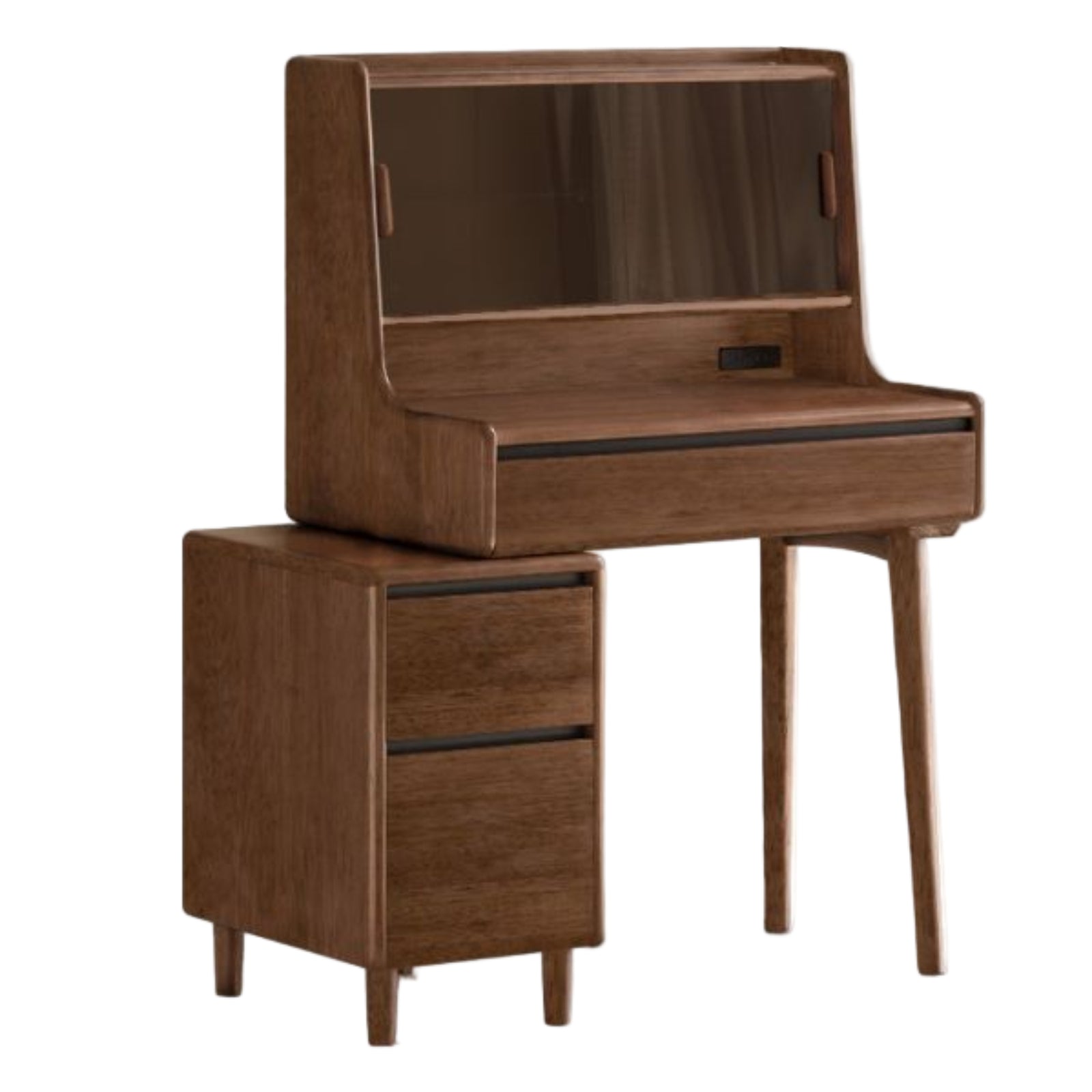 Black Walnut, Sandalwood Solid Wood Light Luxury Multifunctional Dressing Table