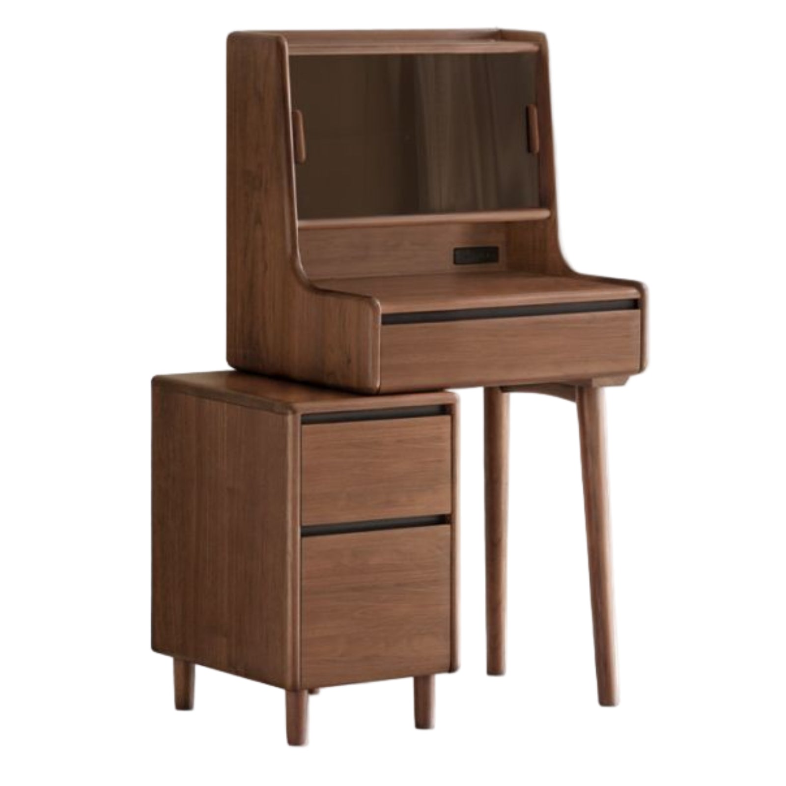 Black Walnut, Sandalwood Solid Wood Light Luxury Multifunctional Dressing Table