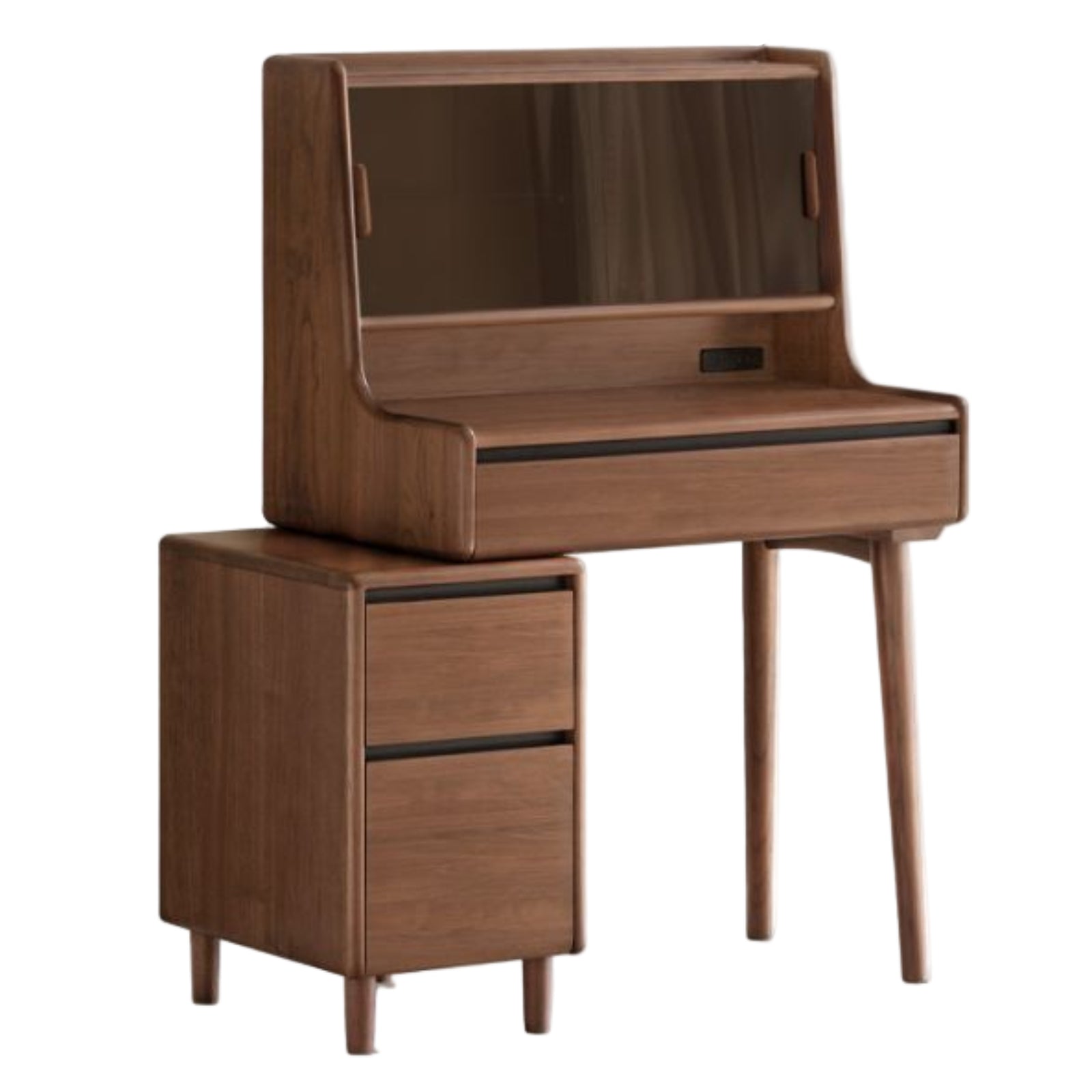 Black Walnut, Sandalwood Solid Wood Light Luxury Multifunctional Dressing Table