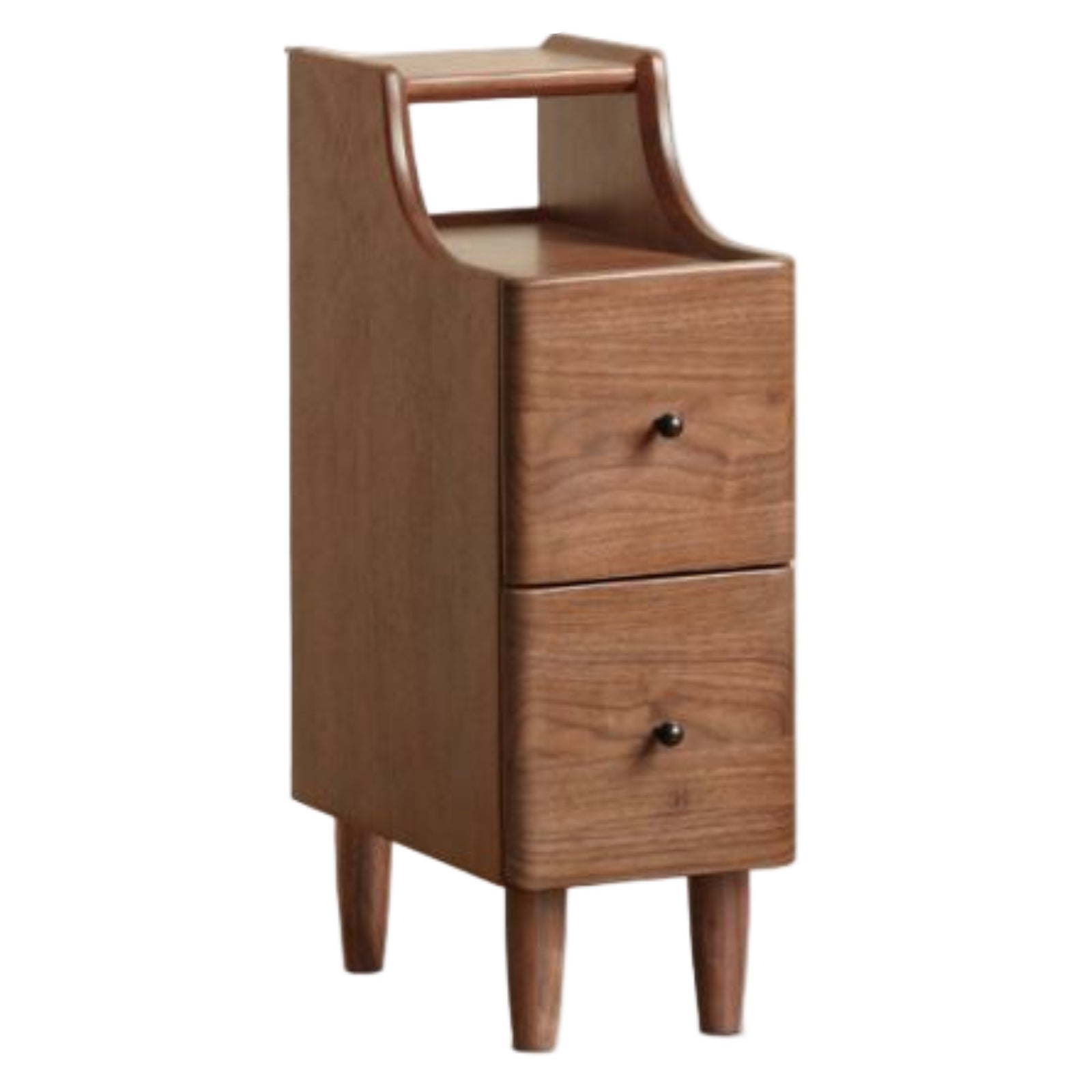 Black Walnut Solid Wood Retro Style Nightstand
