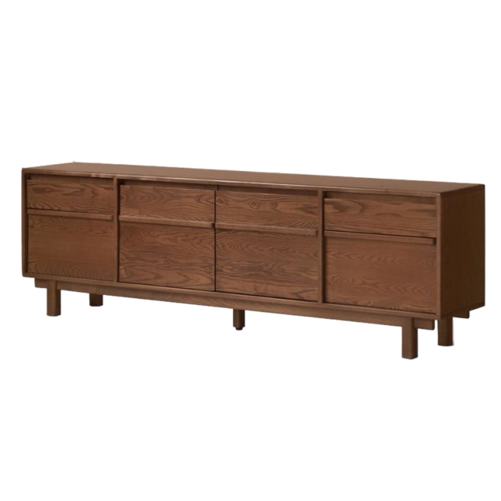 Ash Solid Wood Wabi-sabi Style TV Cabinet