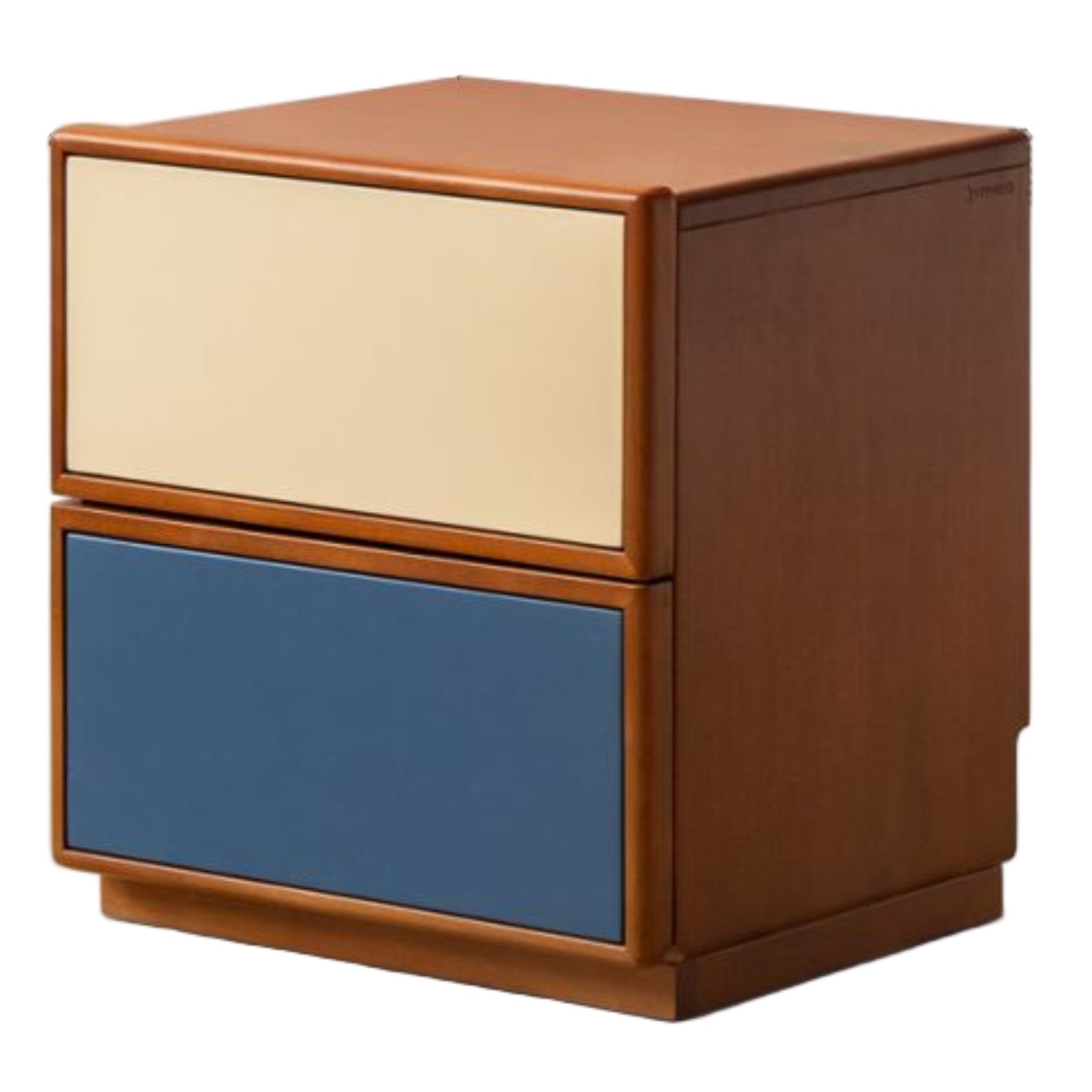 Poplar Solid Wood Nightstand Bauhaus Style