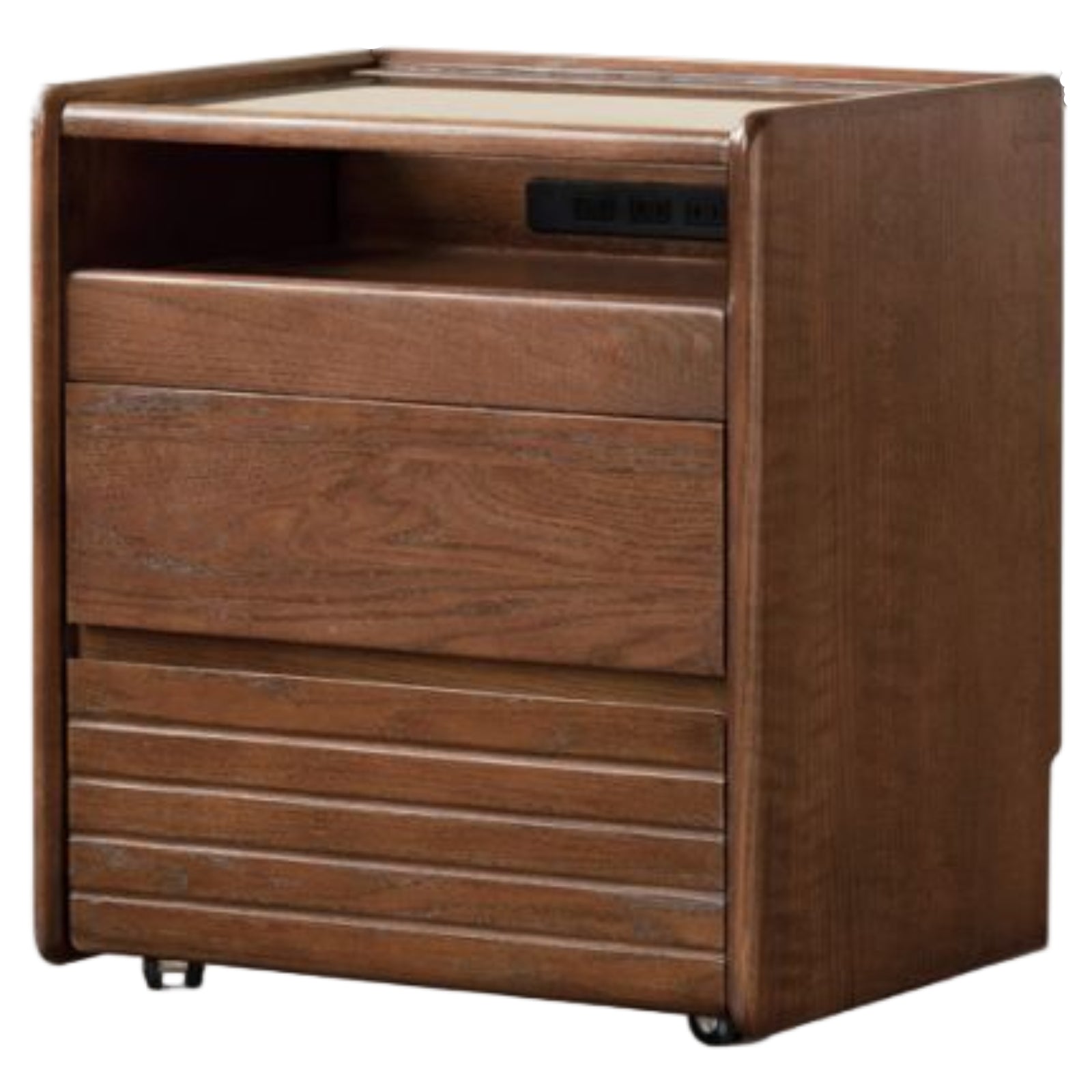 Oak Solid Wood Italian Light Luxury Nightstand