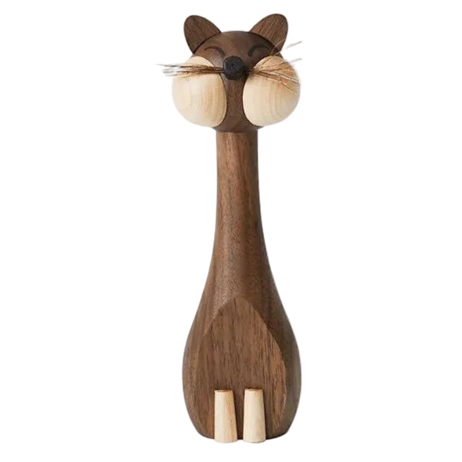 Beech Solid Wood Nordic Desktop Decoration Cat and Mouse