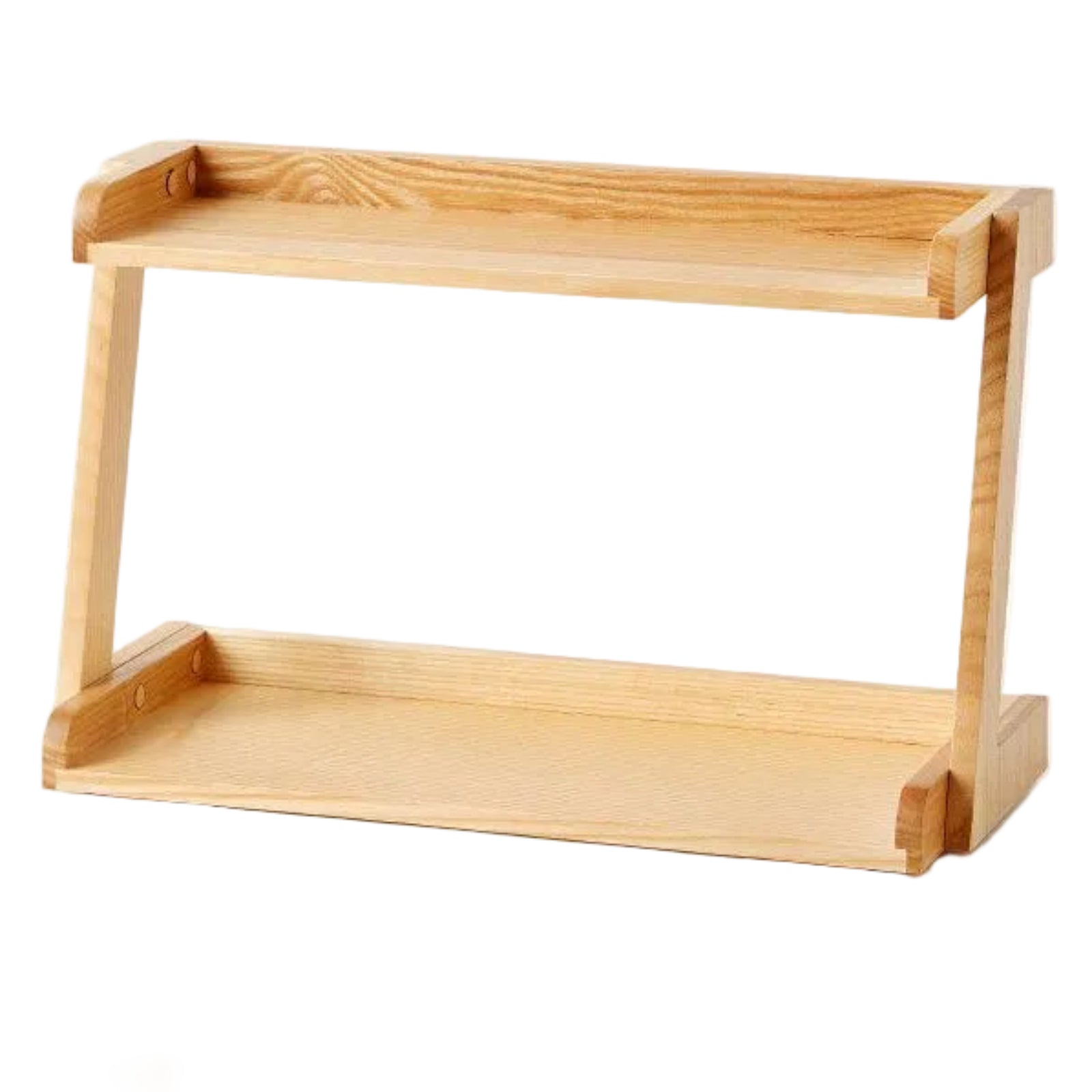 Ash Solid Wood Double Layer Open Sorting Rack