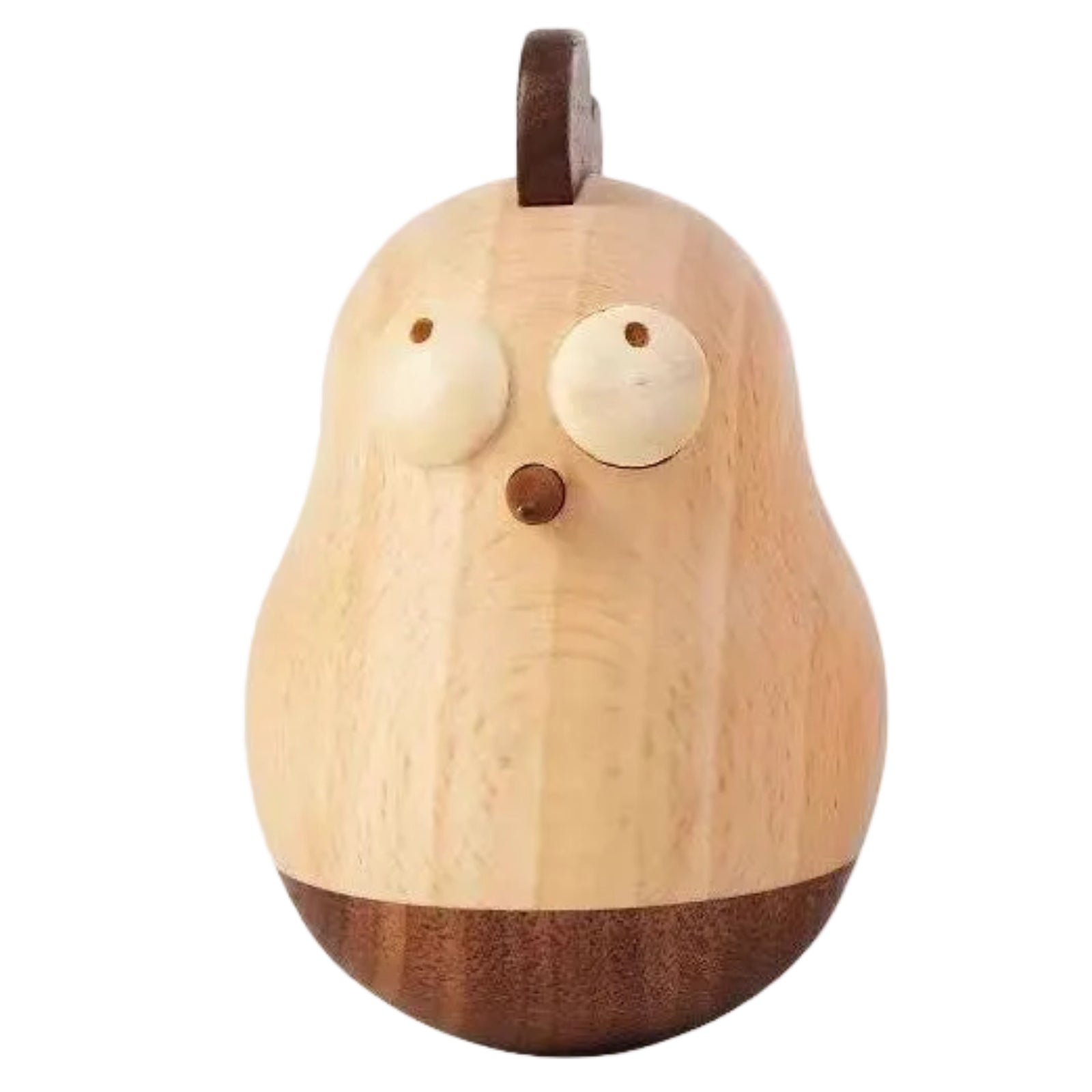 Beech, Black Walnut Solid Wood Tumbler Desk Ornament with Simple Creative Design