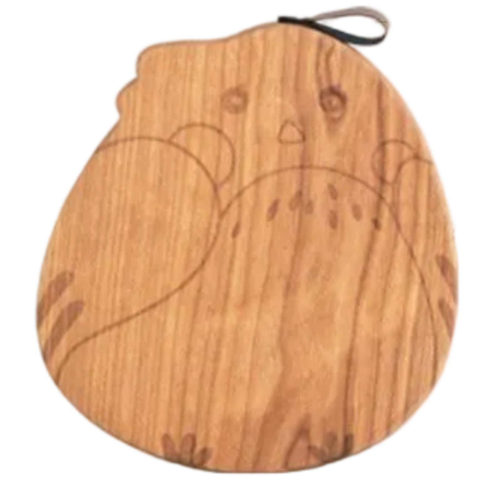 Cherry Solid Wood Pet-Shaped Cutting Board and Baby Food Plate
