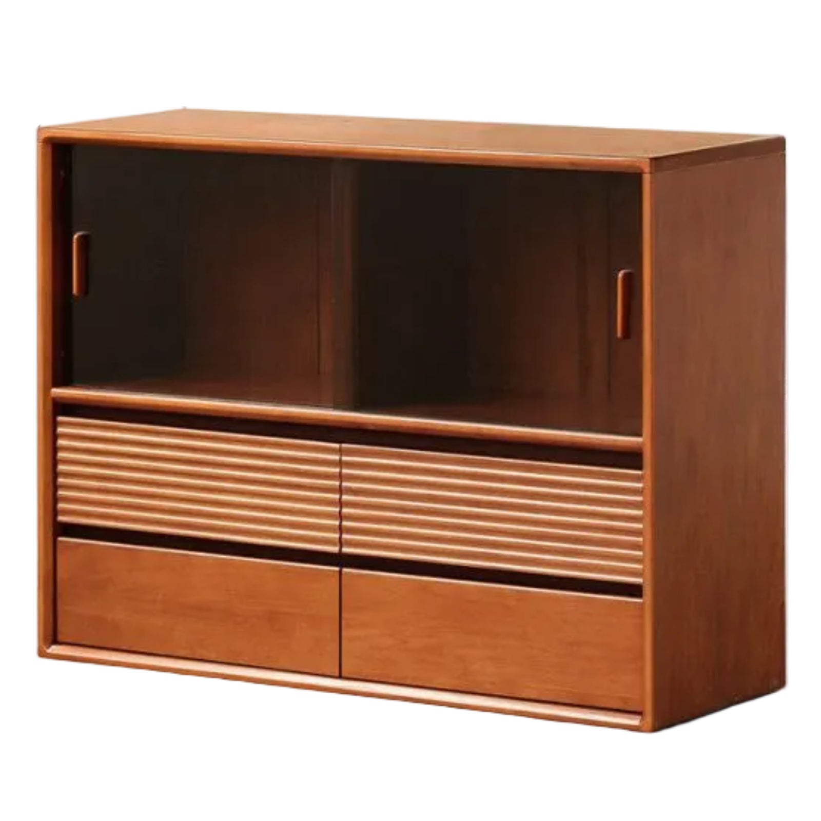 Poplar Solid Wood Vintage Style Study Storage Cabinet