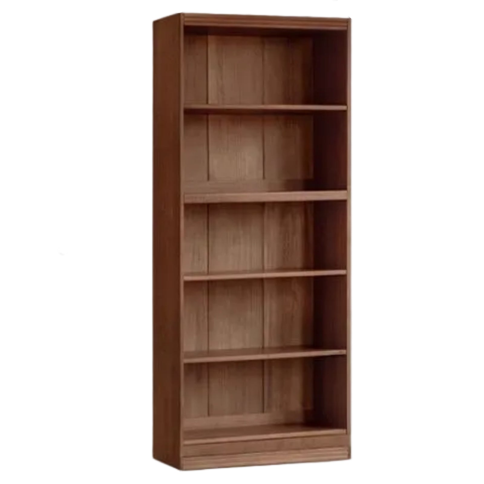 Black Walnut, Oak Solid Wood Floor-Standing Bookcase with Luxury Storage Cabinet