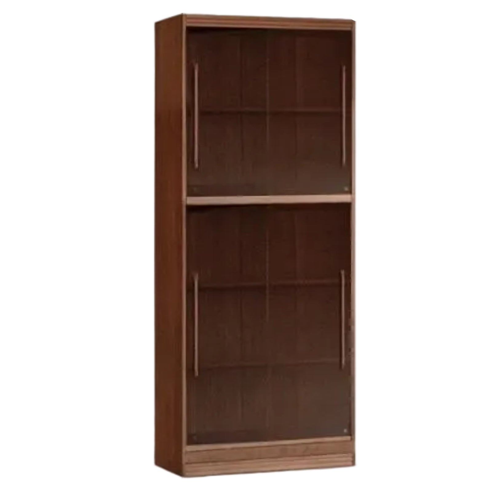 Black Walnut, Oak Solid Wood Floor-Standing Bookcase with Luxury Storage Cabinet