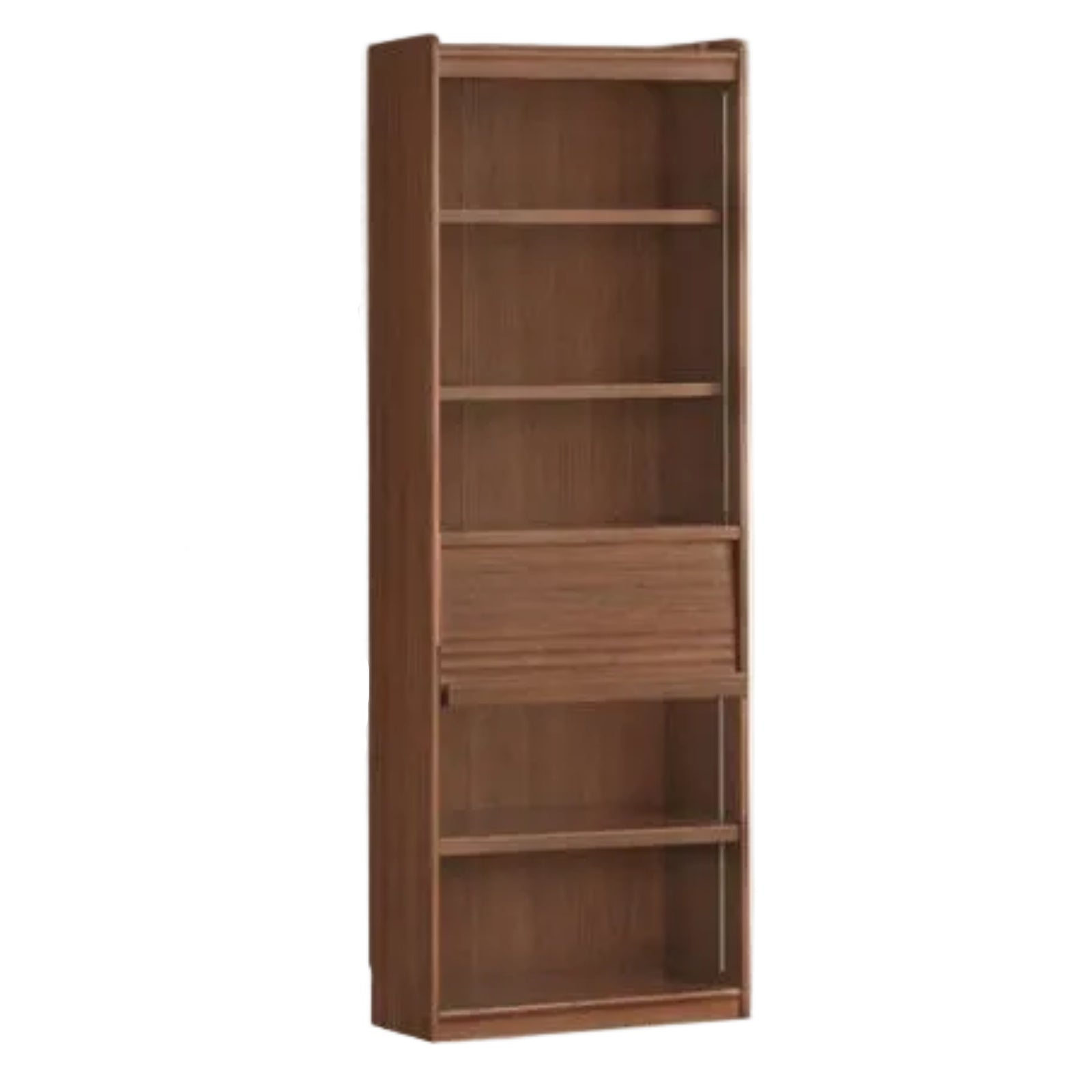 Black Walnut Solid Wood Combination Bookcase with Floor Display and Luxury Storage
