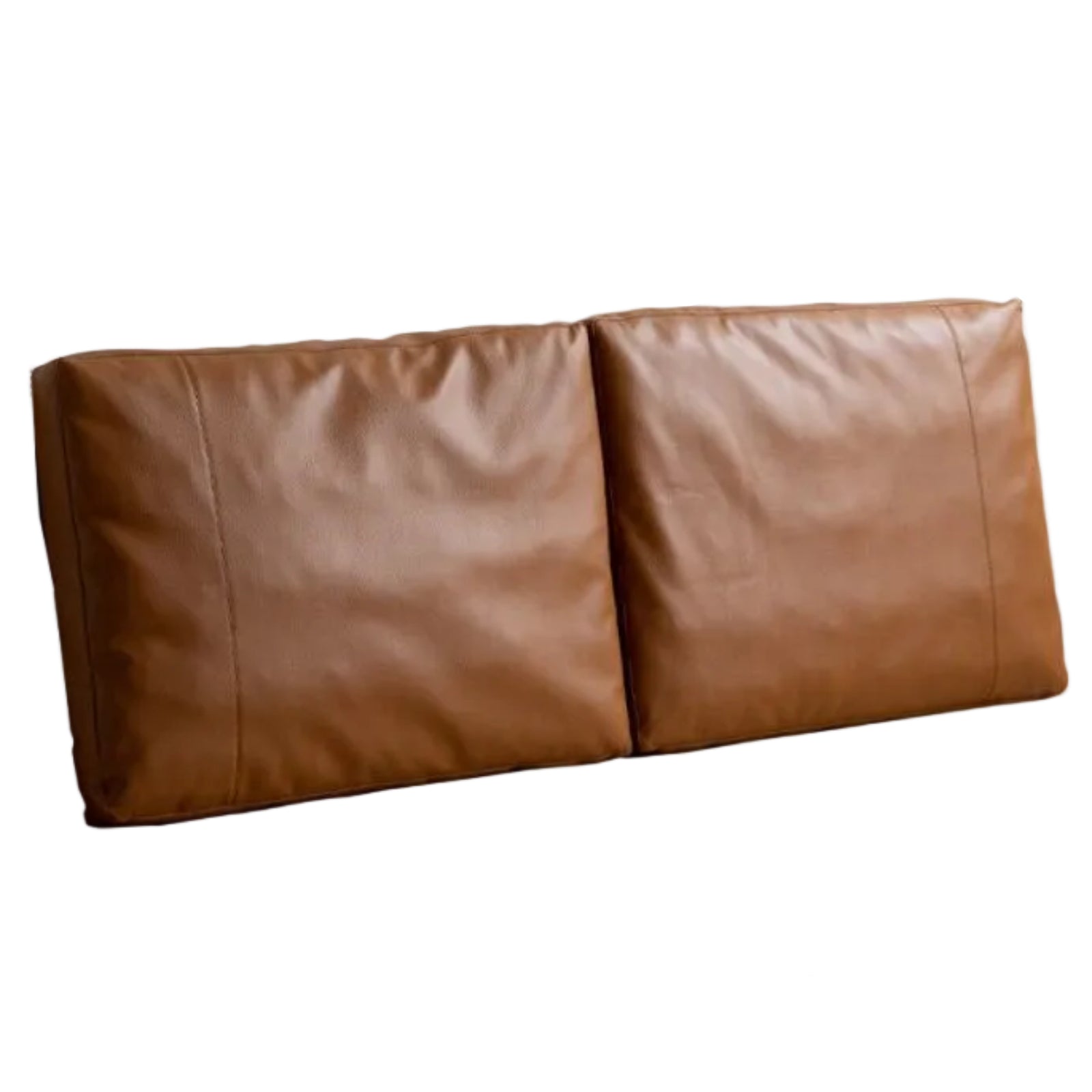 Soft Leather Headboard with Large Cushioned Backrest