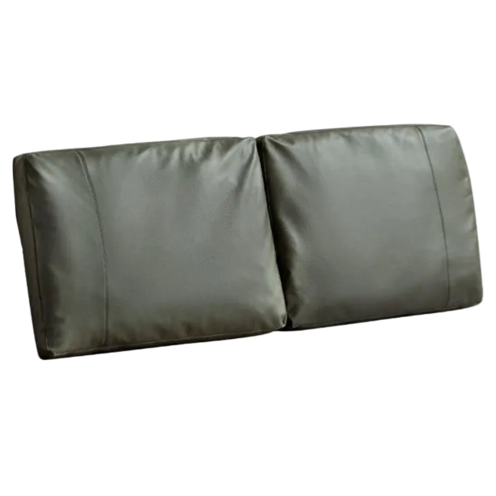 Soft Leather Headboard with Large Cushioned Backrest