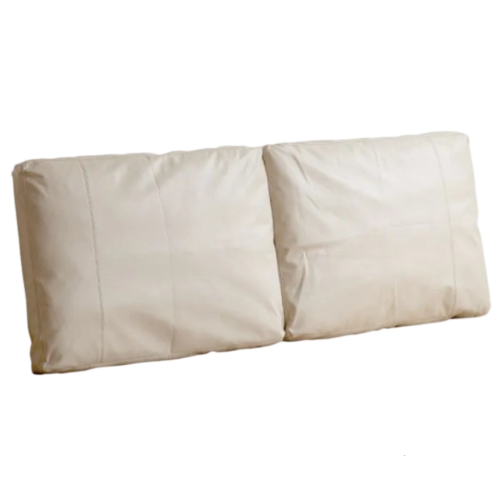 Soft Leather Headboard with Large Cushioned Backrest