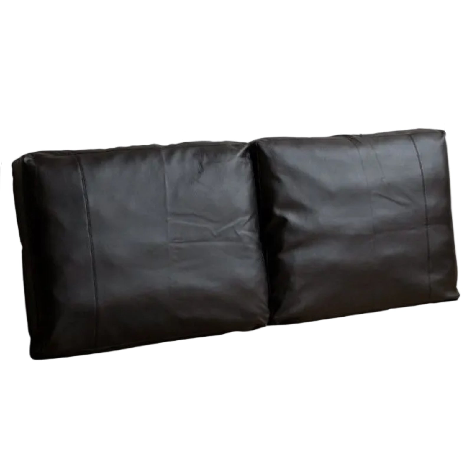 Soft Leather Headboard with Large Cushioned Backrest