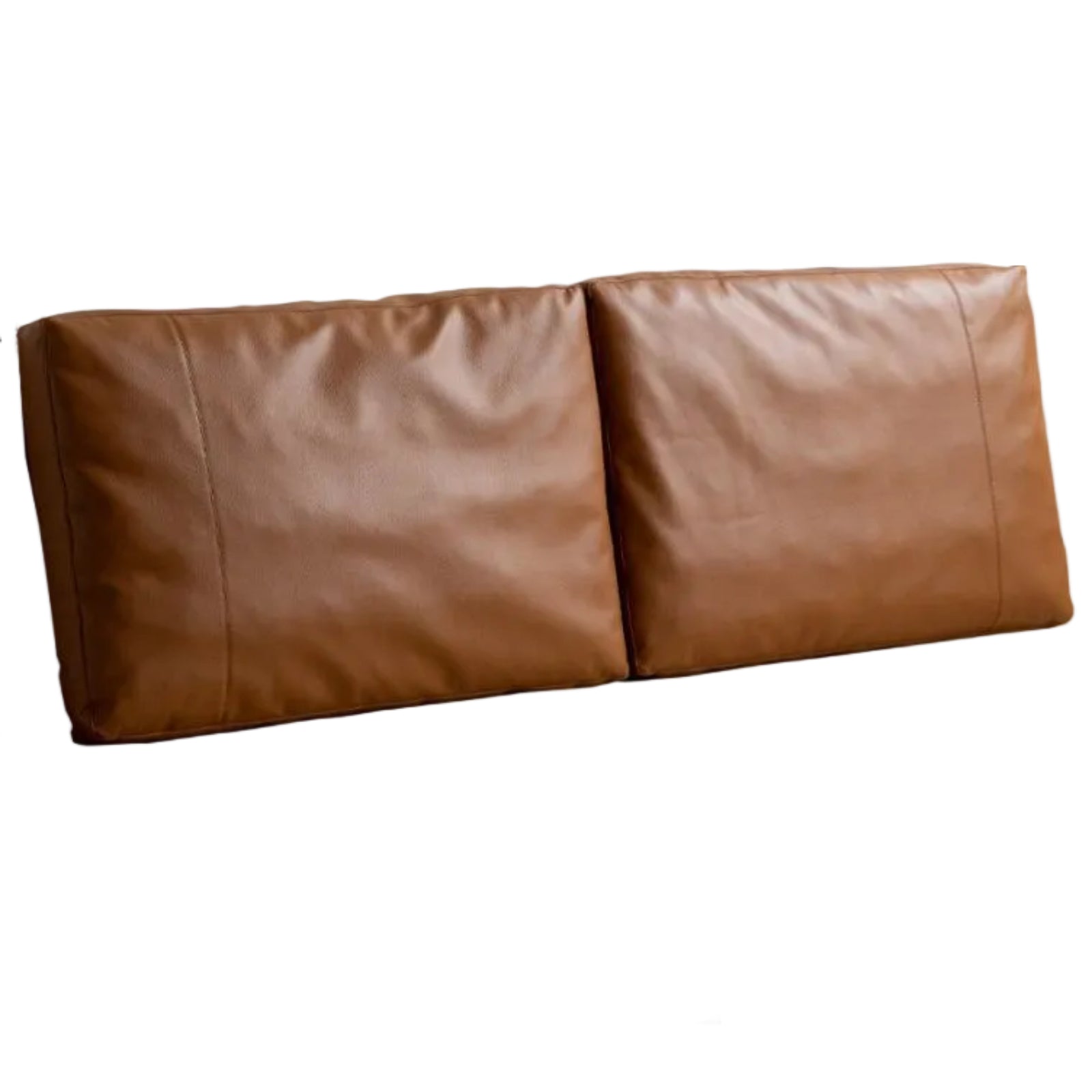 Soft Leather Headboard with Large Cushioned Backrest