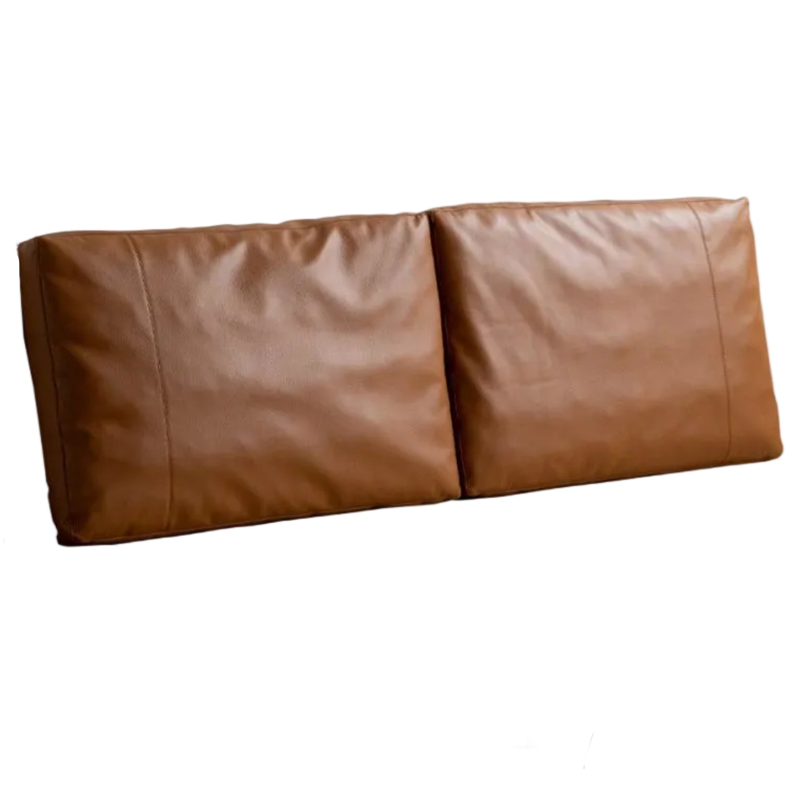Soft Leather Headboard with Large Cushioned Backrest