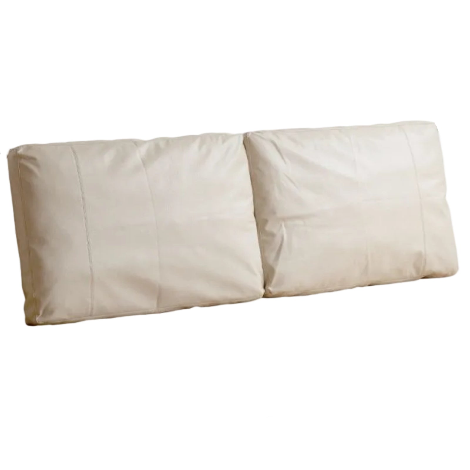 Soft Leather Headboard with Large Cushioned Backrest