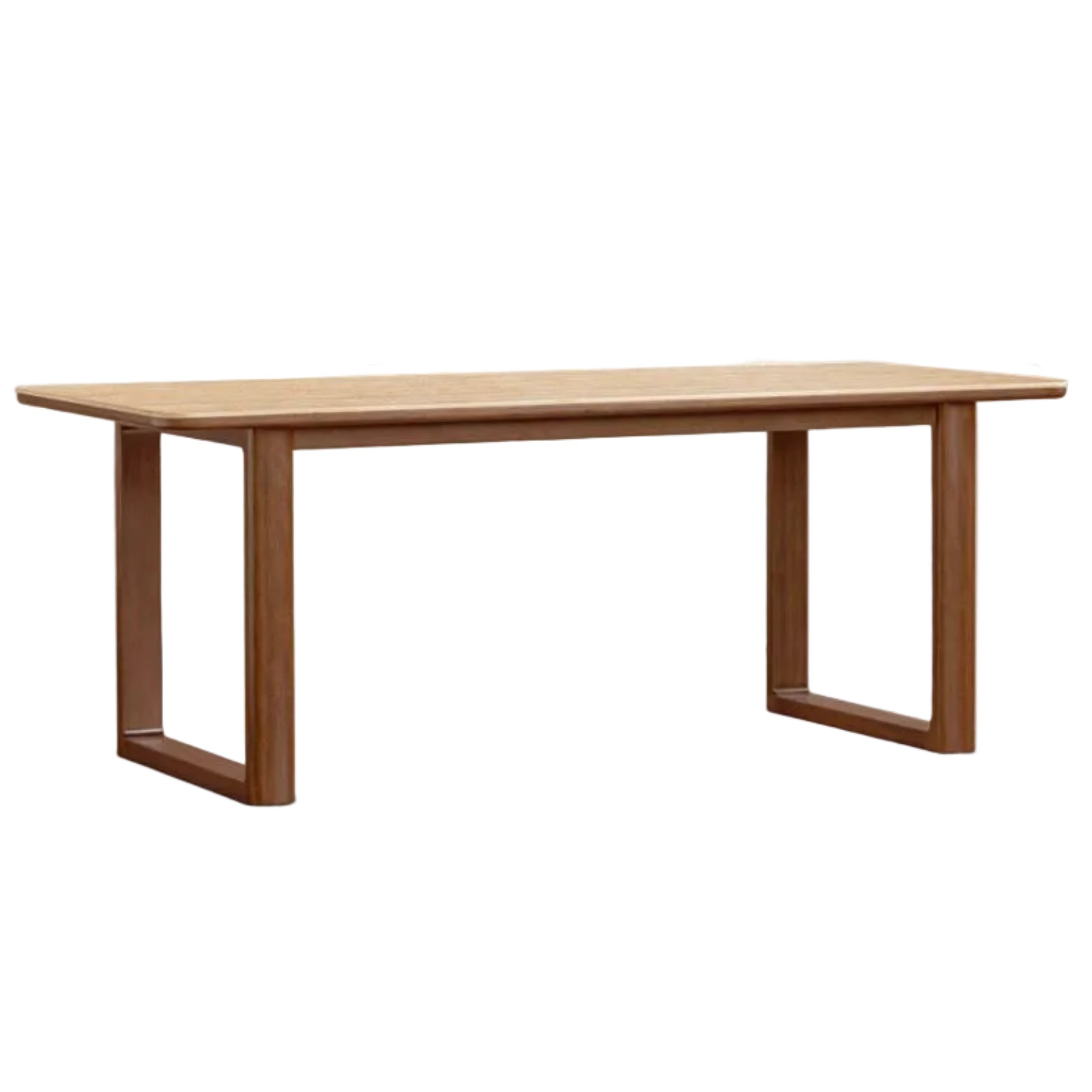 Solid Longan Hardwood Slab Dining Table with Antique-Inspired Retro Design