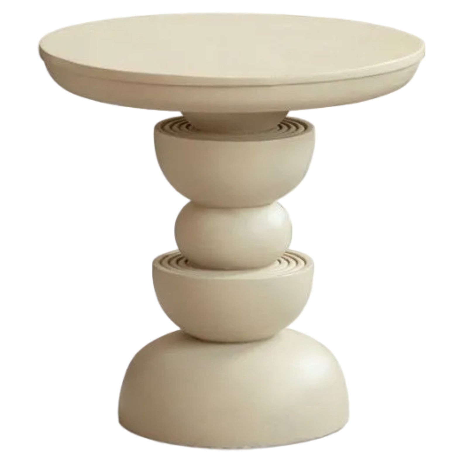 Mango Solid Wood Wabi Sabi Round Side Table