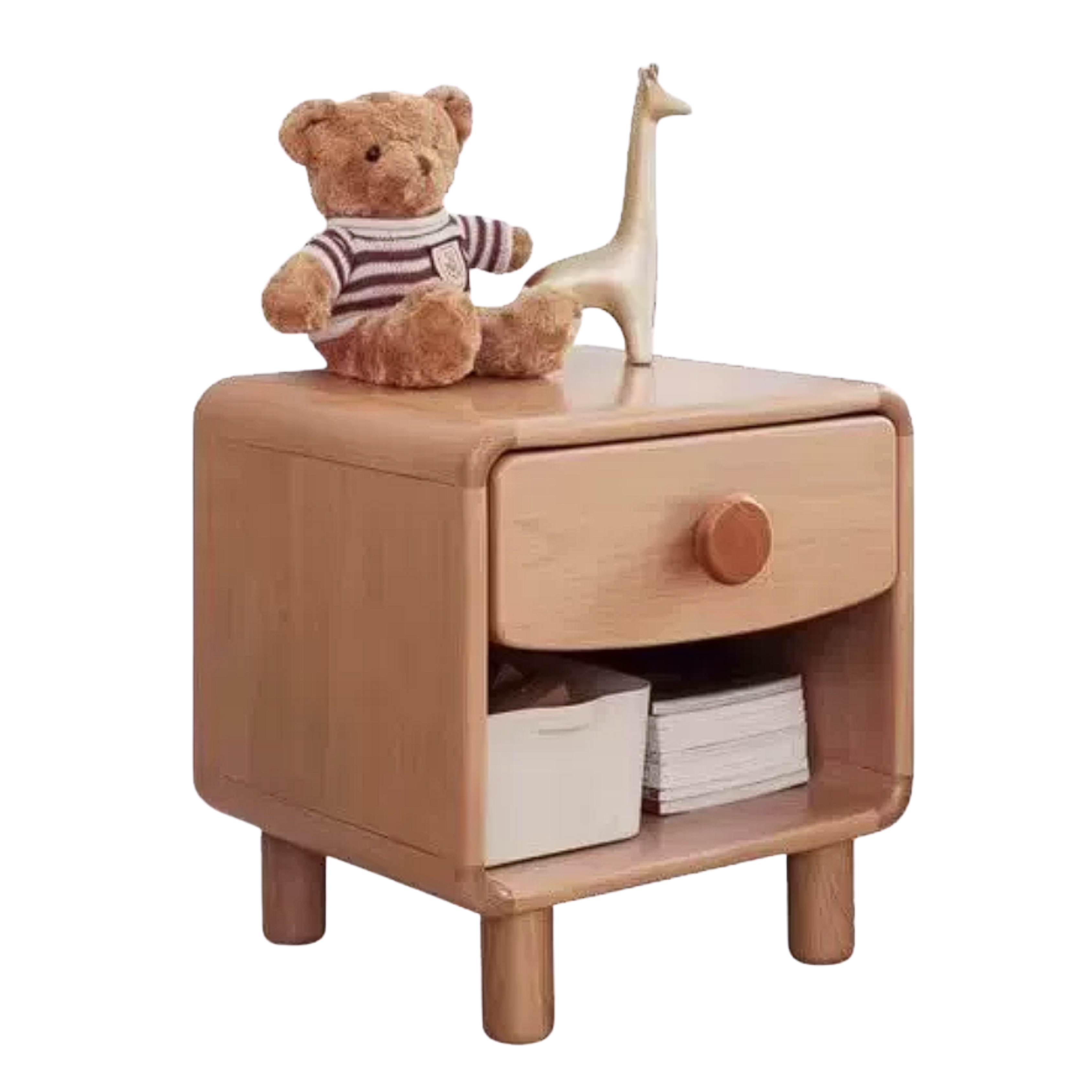 Beech Solid Wood Kids Nightstand