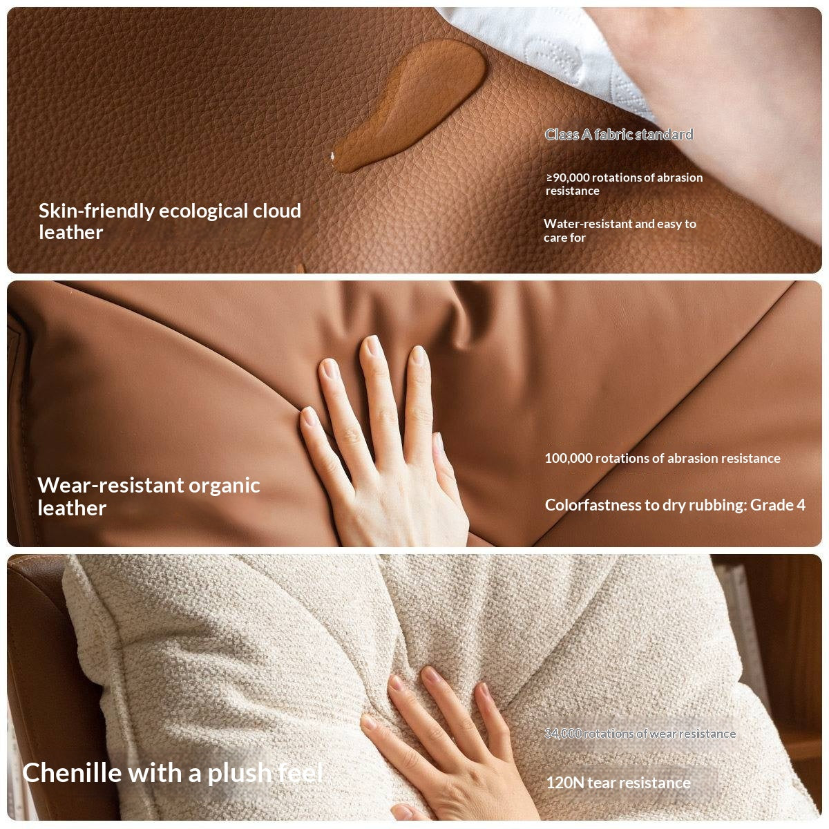 Organic Leather 360° Swivel Lounge Chair