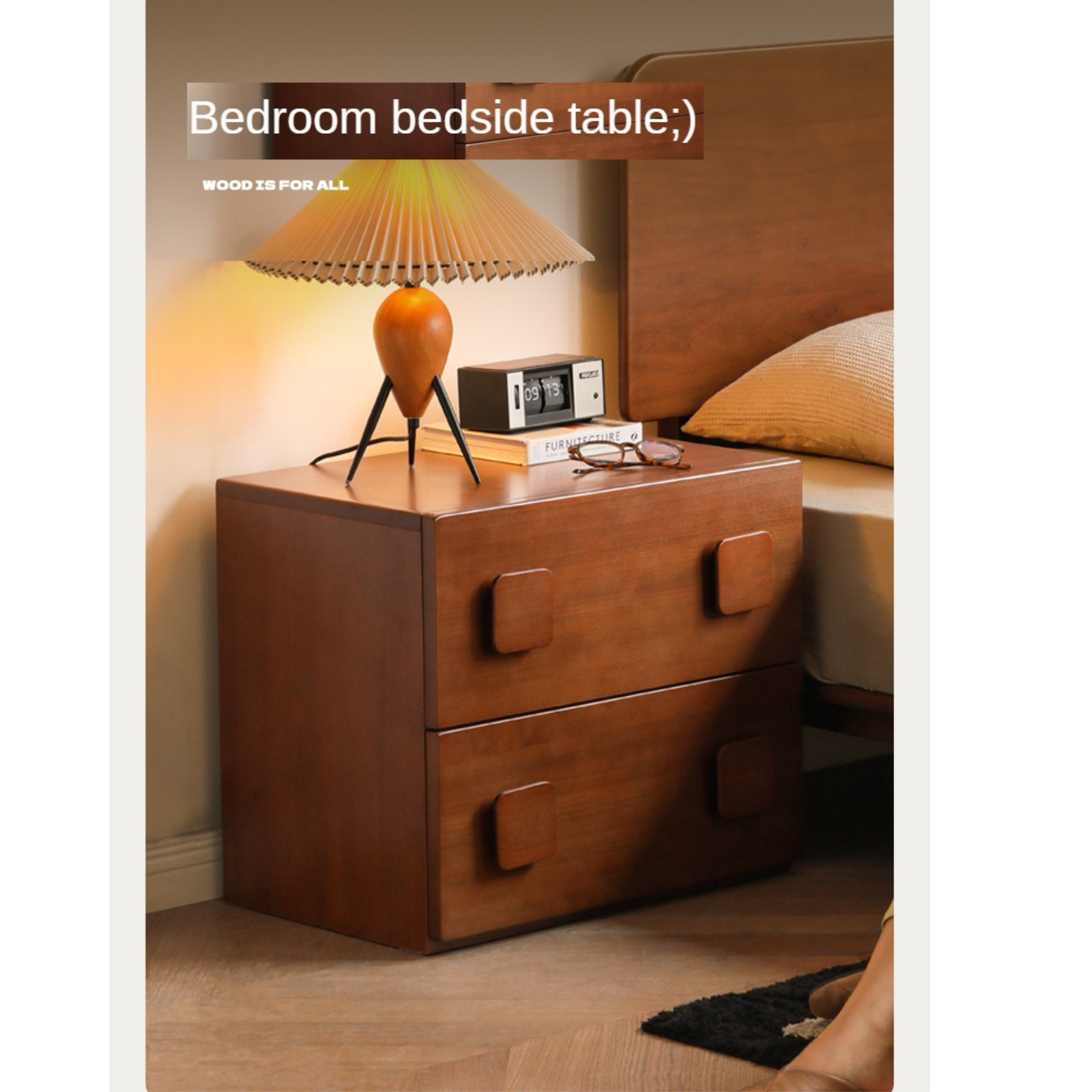 Poplar, Black Walnut, Ash, Cherry, Oak Solid Wood Retro Module Combination TV Cabinet.