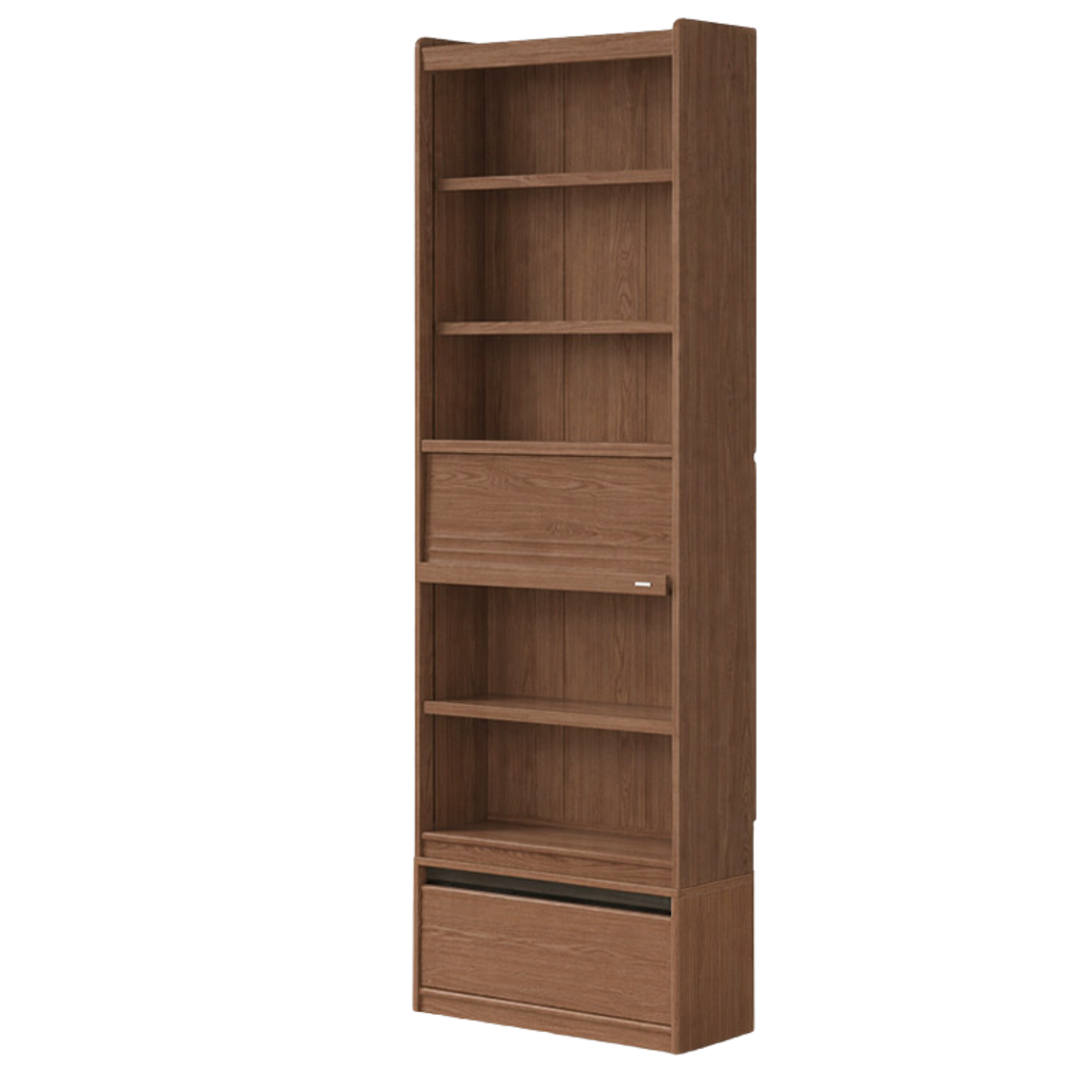 Black Walnut, Sandalwood, Oak, Ash Solid Wood Combination Bookcase with Floor Display and Luxury Storage