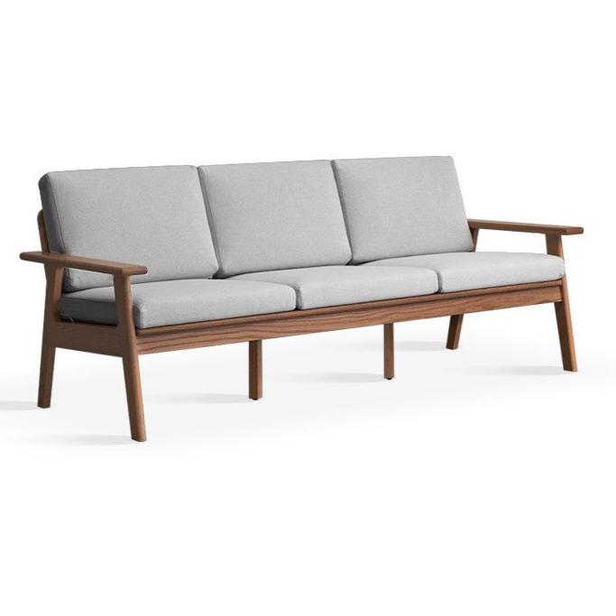 Oak Solid Wood Japanese-style Fabric Sofa