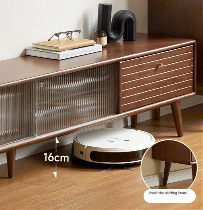 Rubber Solid Wood Light Luxury TV Cabinet