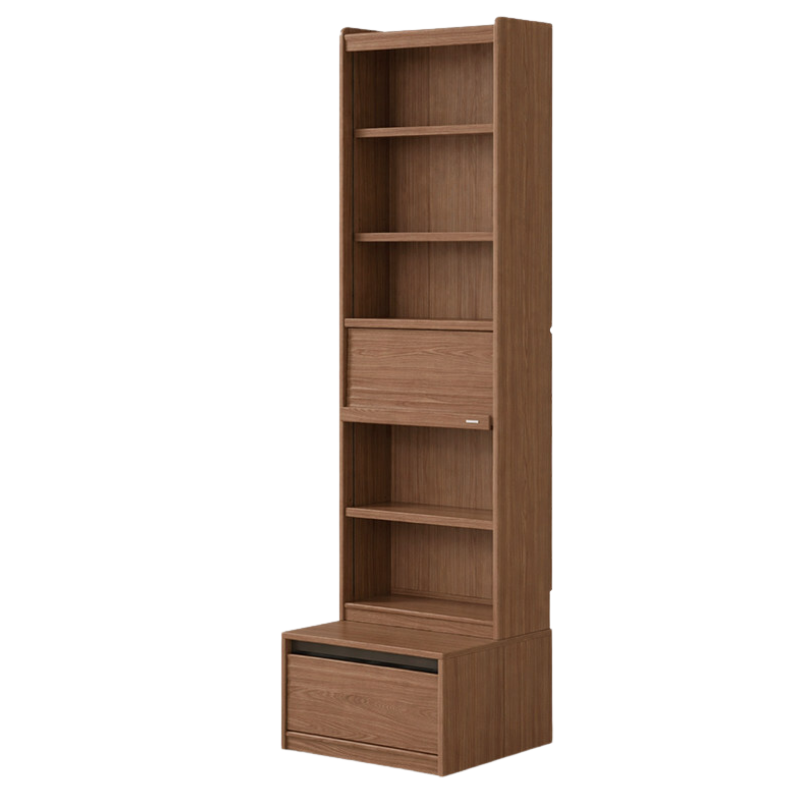Black Walnut, Sandalwood, Oak, Ash Solid Wood Combination Bookcase with Floor Display and Luxury Storage