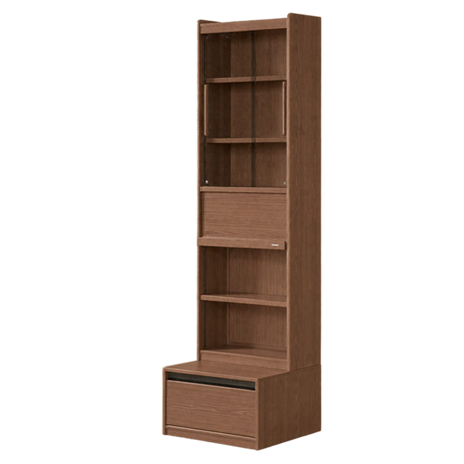 Black Walnut, Sandalwood, Oak, Ash Solid Wood Combination Bookcase with Floor Display and Luxury Storage