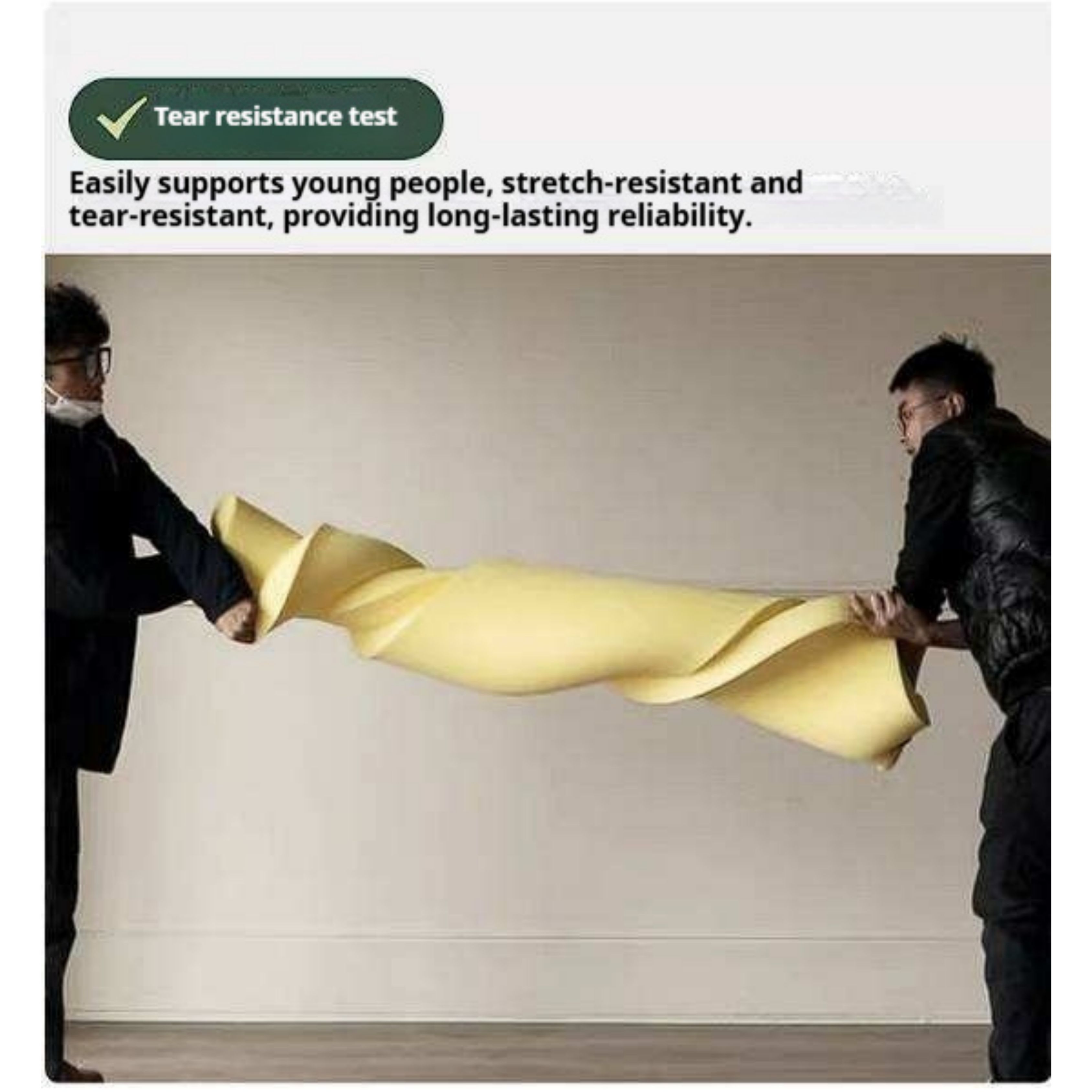 Oak Solid Wood Convertible Sofa Bed with Clean Frame Design